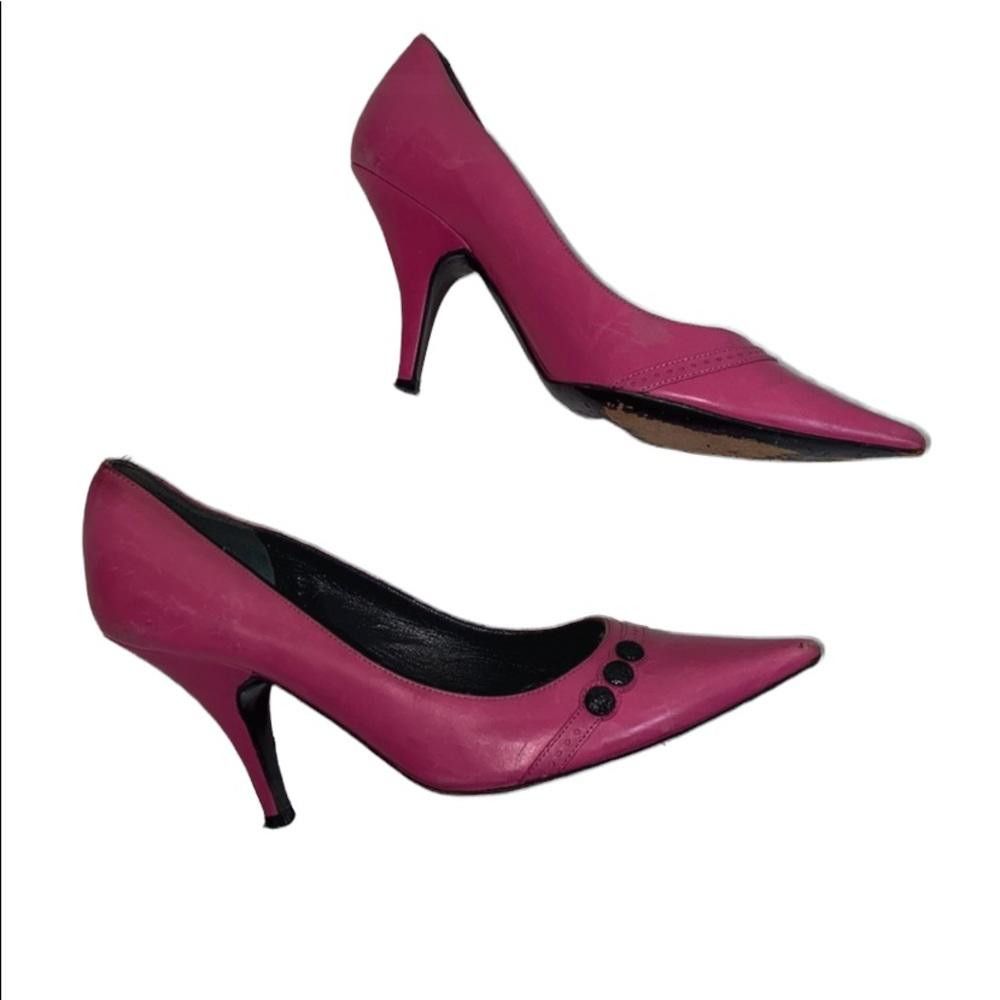 Marc Jacobs Marc Jacobs l Vintage Pink Leather Stiletto Heels Size US 6 / IT 36 - 7 Thumbnail