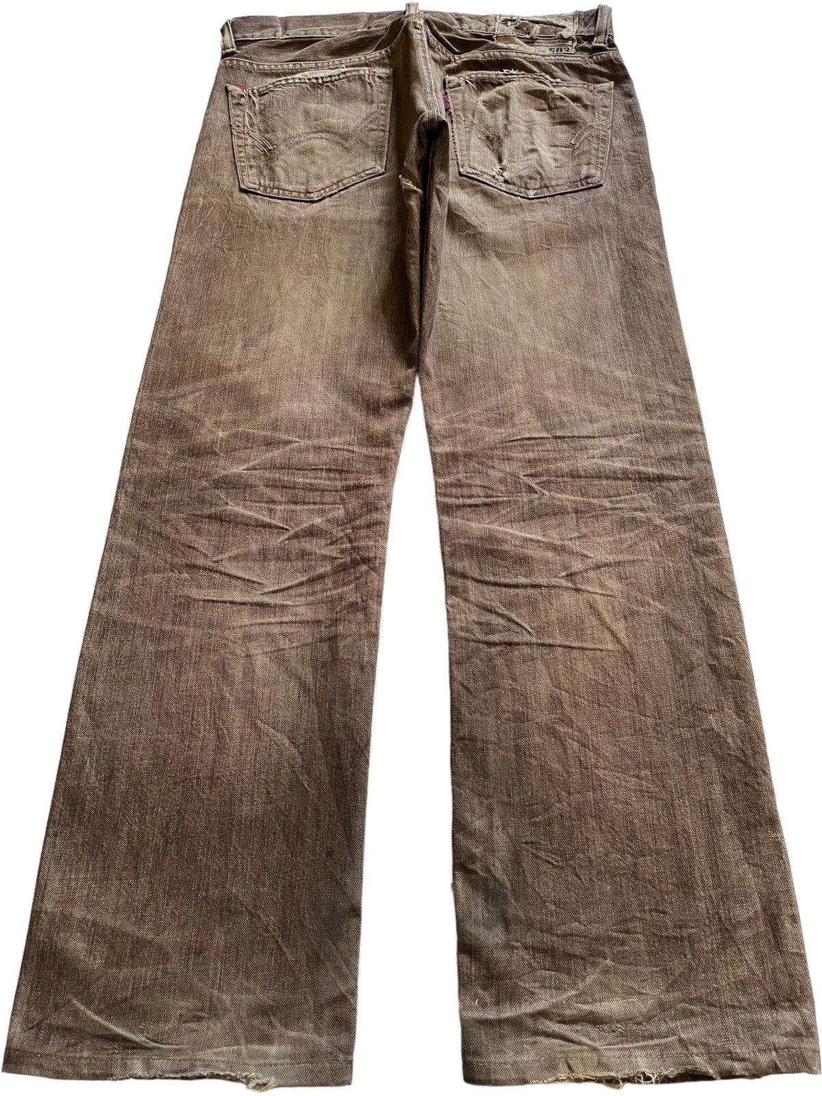 Edwin Vintage Japanese Edwin Rusty Wash Distressed Baggy Jeans Size US 35 - 2 Thumbnail