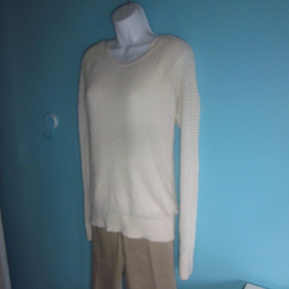Vince Vince Womens Size L Cream Cashmere Pullover Sweater Size L / US 10 / IT 46 - 9 Thumbnail