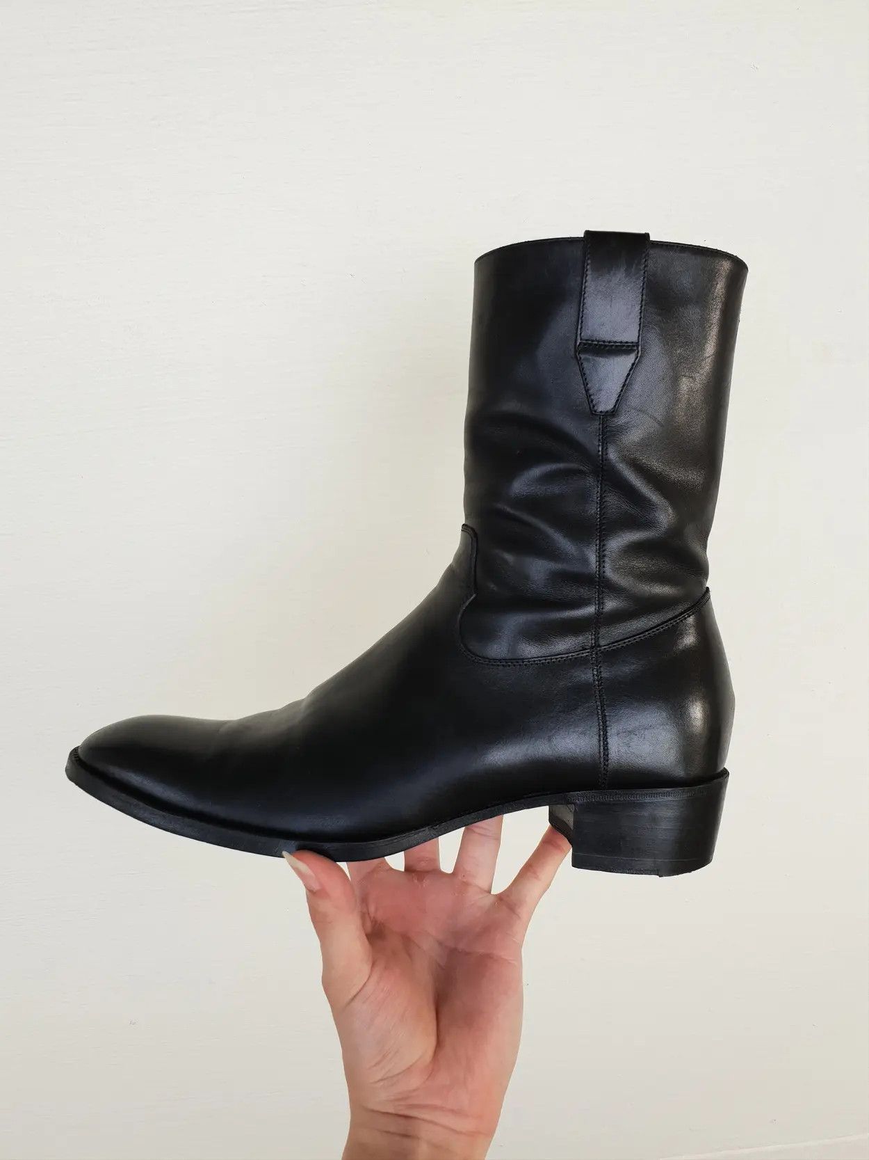 Saint Laurent Paris AW13 Black Leather Cowboy Boota Size US 9 / EU 42 - 3 Thumbnail