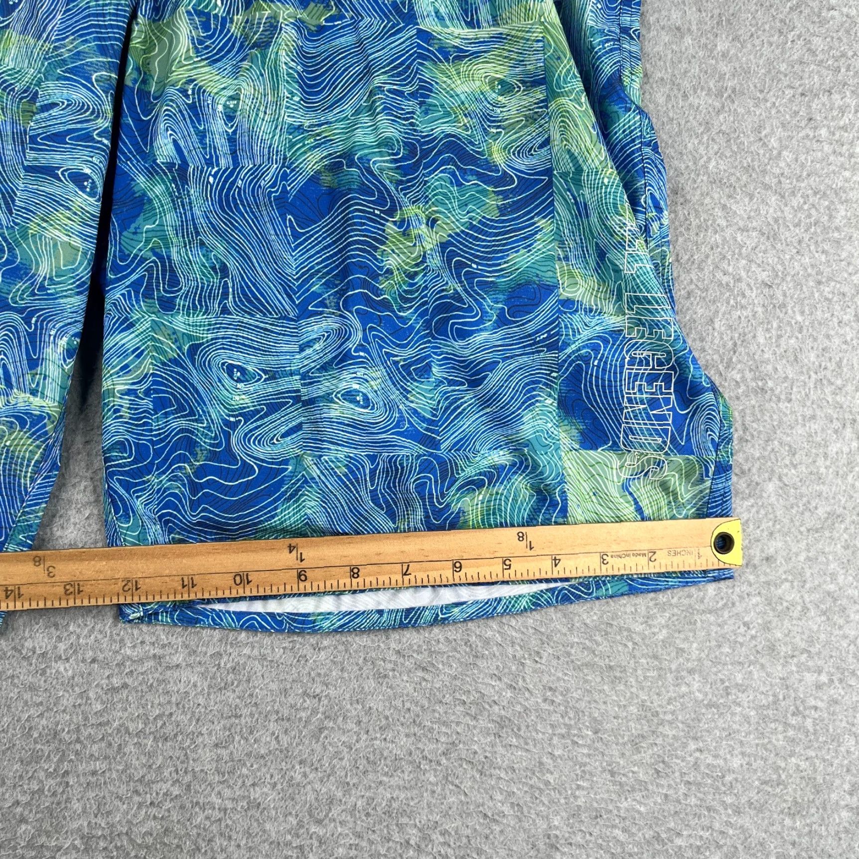 Vintage Reel Legends Mens Board Shorts Blue Green Geometric Bathing Suit Surf 36 Size US 36 / EU 52 - 3 Thumbnail