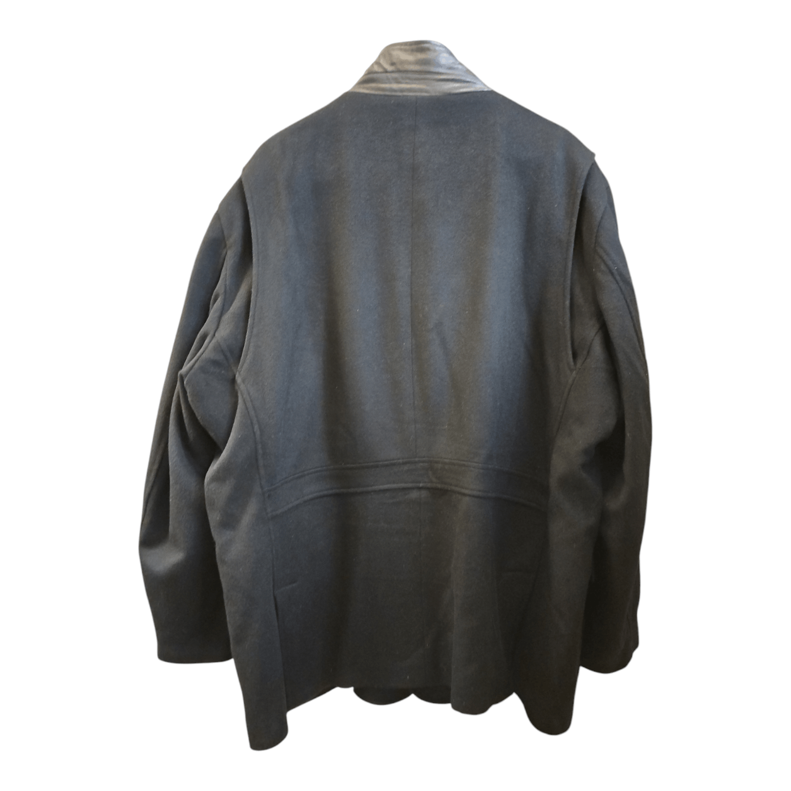 Michael Kors Black Virgin Wool Coat XXL Zip/Button Leather Collar Kors Size US XXL / EU 58 / 5 - 8 Thumbnail