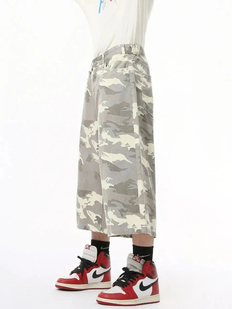 Japanese Brand Retro high street camouflage denim shorts Size US 32 / EU 48 - 4 Thumbnail