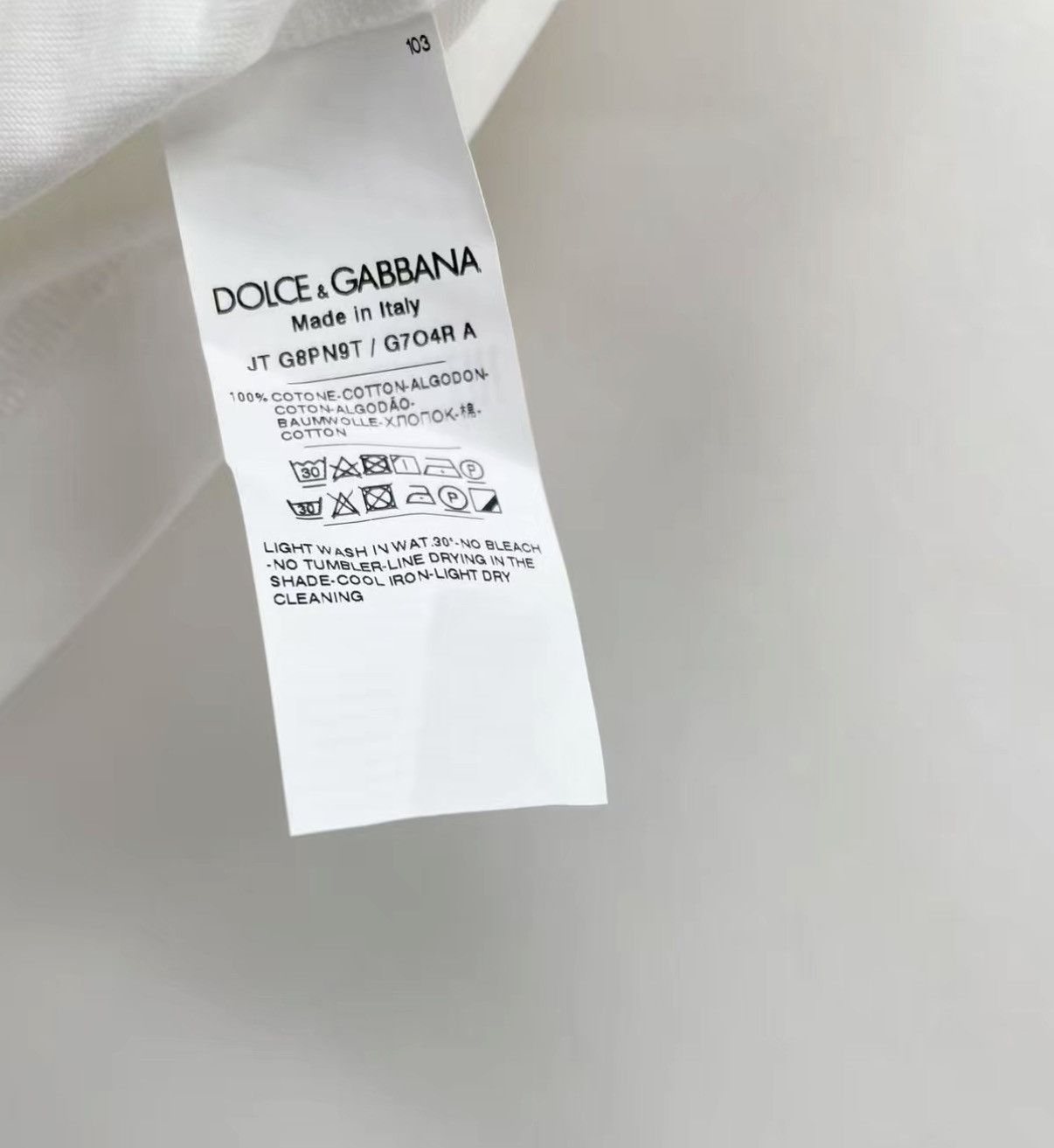 Dolce & Gabbana Dolce & Gabbana 100% Cotton Short Sleeve T-shirt J30 Size US S / EU 44-46 / 1 - 7 Thumbnail