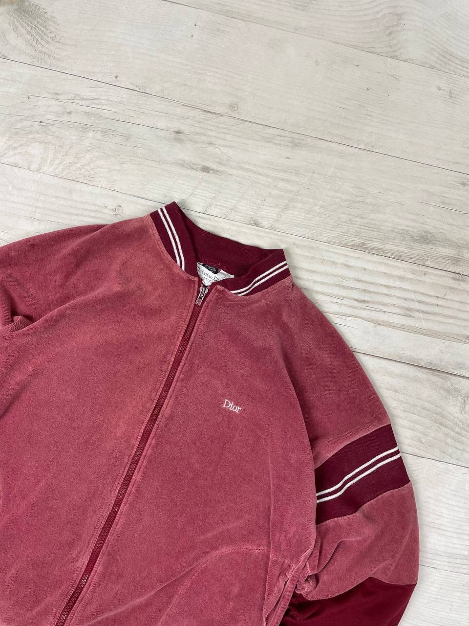 Christian Dior Monsieur Vintage Christian Dior Monsieur Velour Zip Up Jacket 1980s Size US L / EU 52-54 / 3 - 3 Thumbnail