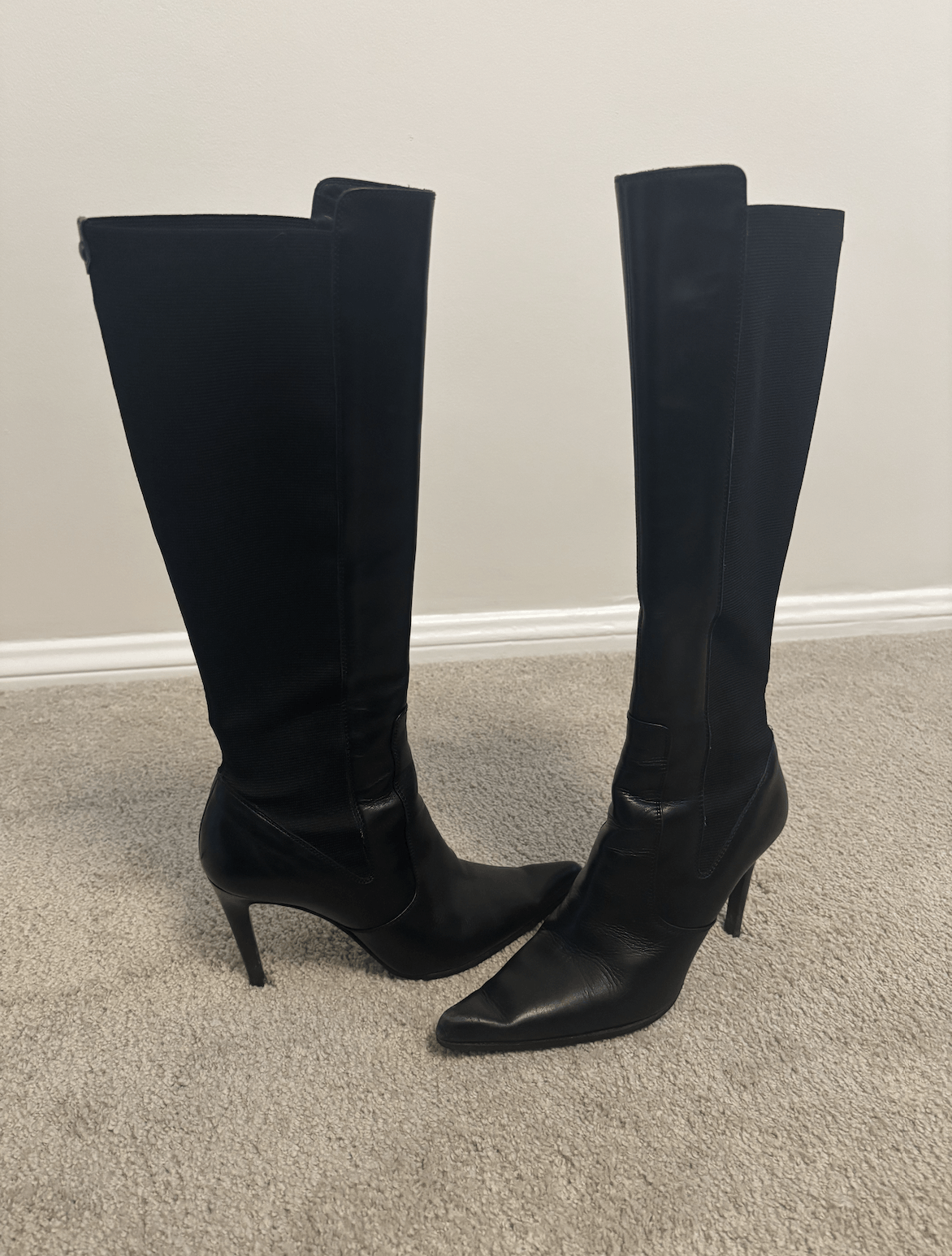 Yves Saint Laurent Yves Saint Laurent Black Leather Boots Stiletto Vintage Size US 6.5 / IT 36.5 - 5 Thumbnail