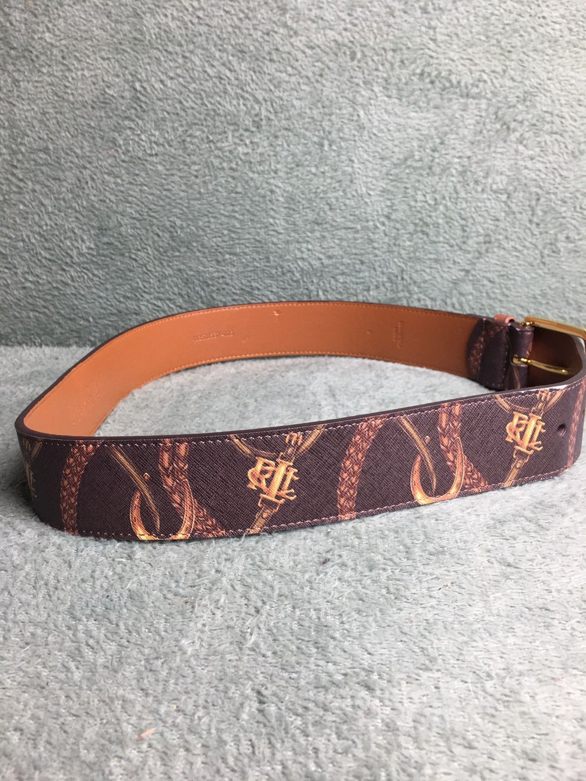 Lauren Ralph Lauren × Ralph Lauren RALPH LAUREN Belt Bridle Equestrian Crosshatch Logo RLL Size ONE SIZE - 4 Thumbnail