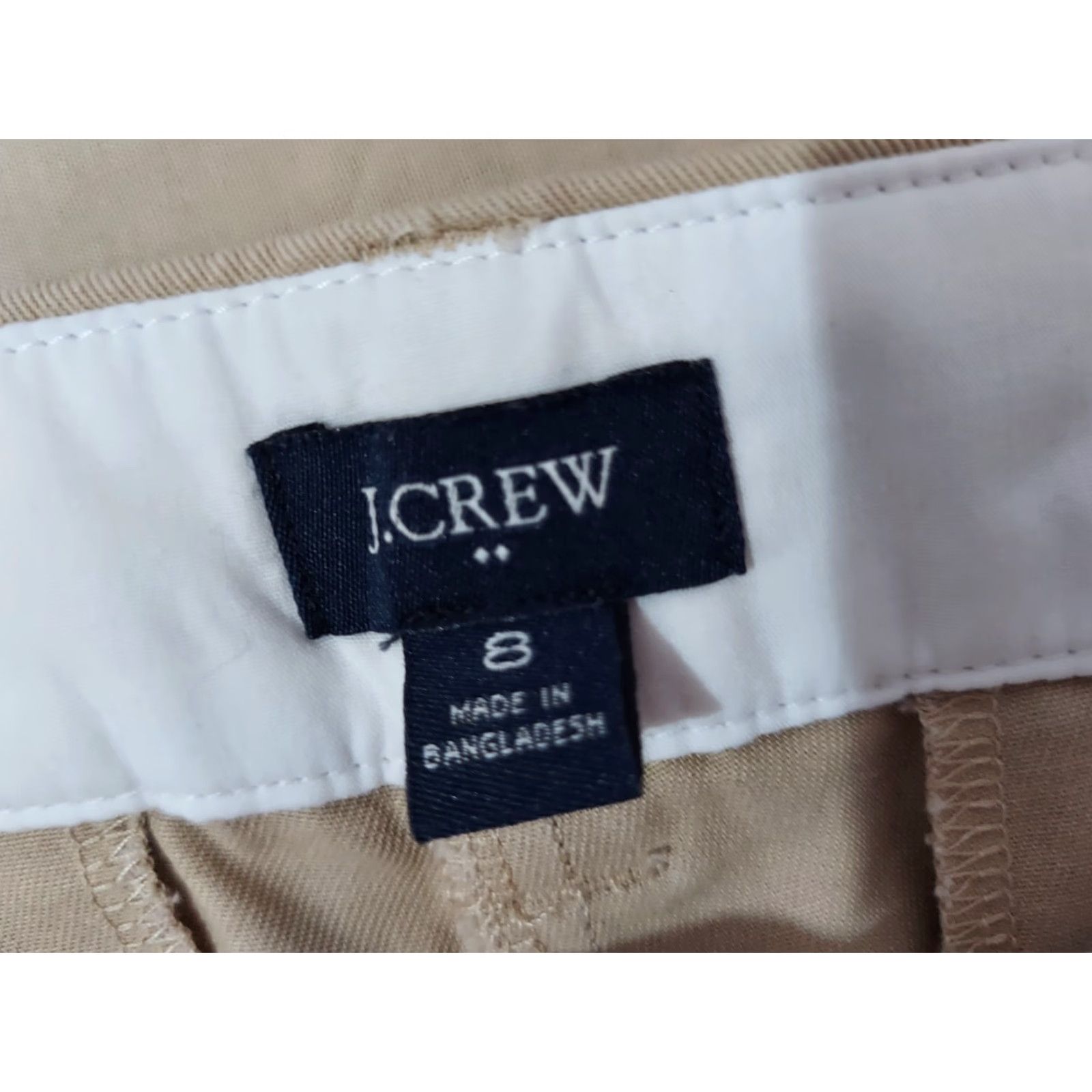 J.Crew Womens J. Crew Shorts Chino Cotton Beige 8 Khaki Stretch Regular 8 Womens Beige Chino Cotton Stretch J. Crew Shorts Size 30" / US 8 / IT 44 - 3 Thumbnail