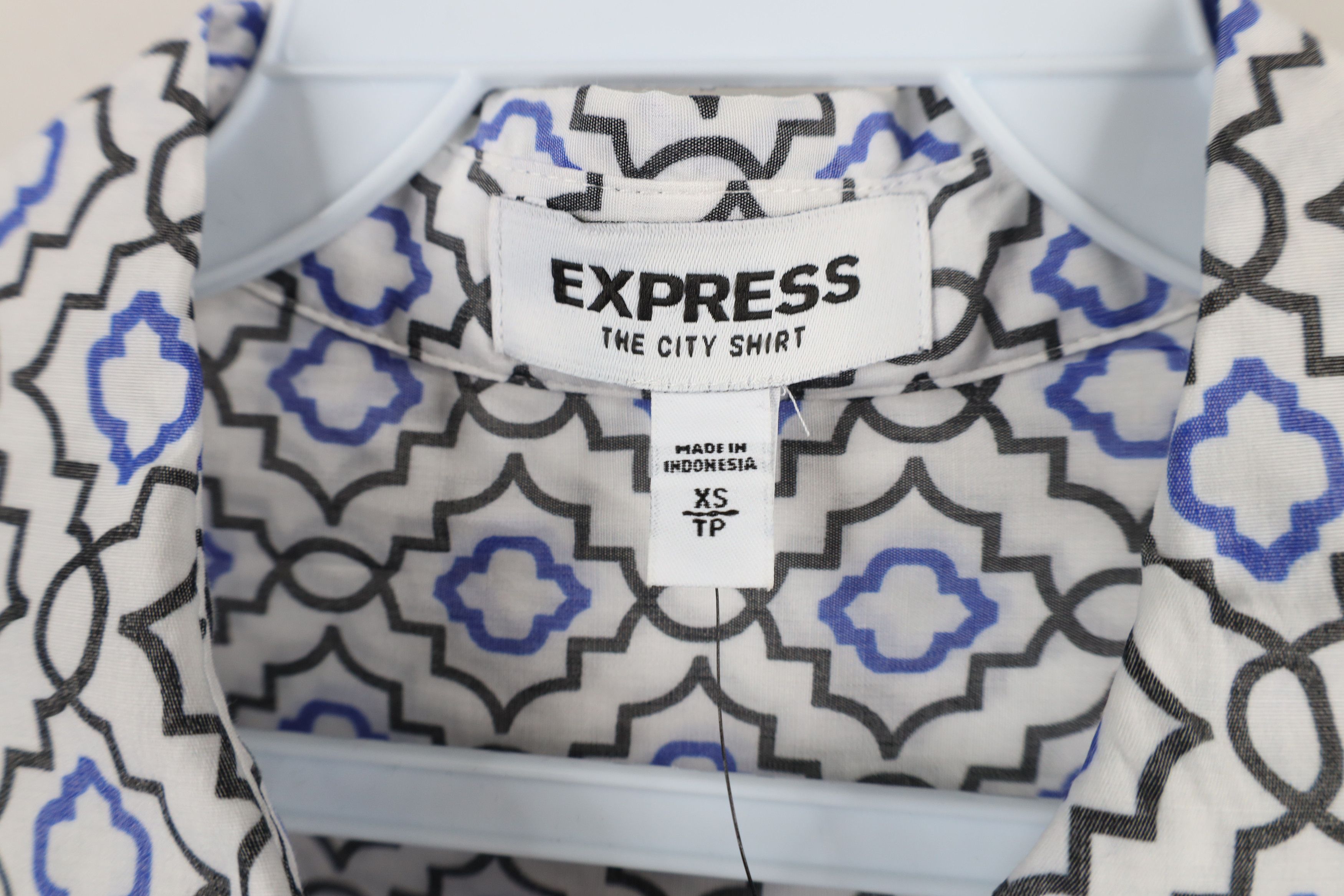 Express × Vintage New Express The City Long Sleeve Collared Button Shirt Size XS / US 0-2 / IT 36-38 - 4 Thumbnail