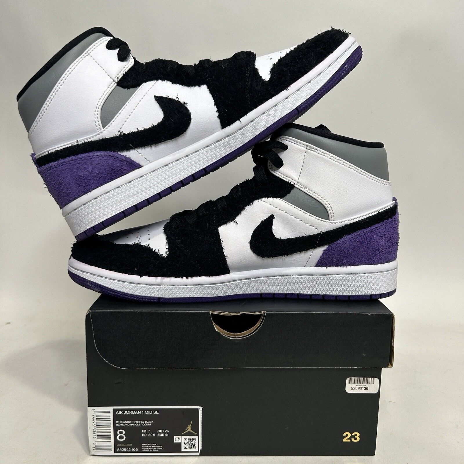 Nike Nike Air Jordan 1 Mid SE “Varsity Court Purple” 2024 Size US 8 / EU 41 - 3 Thumbnail