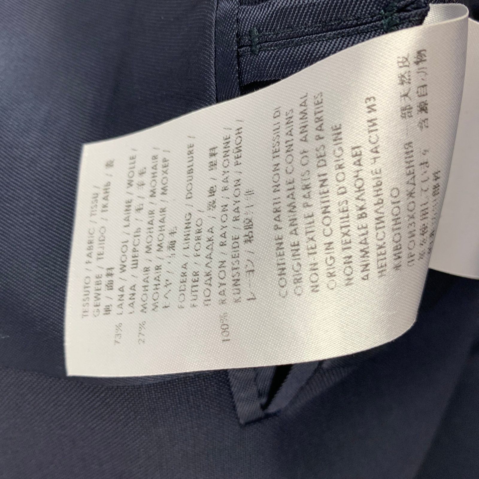Alexander McQueen Size 42 Navy Wool Mohair Notch Lapel Sport Coat Size 42R - 6 Thumbnail