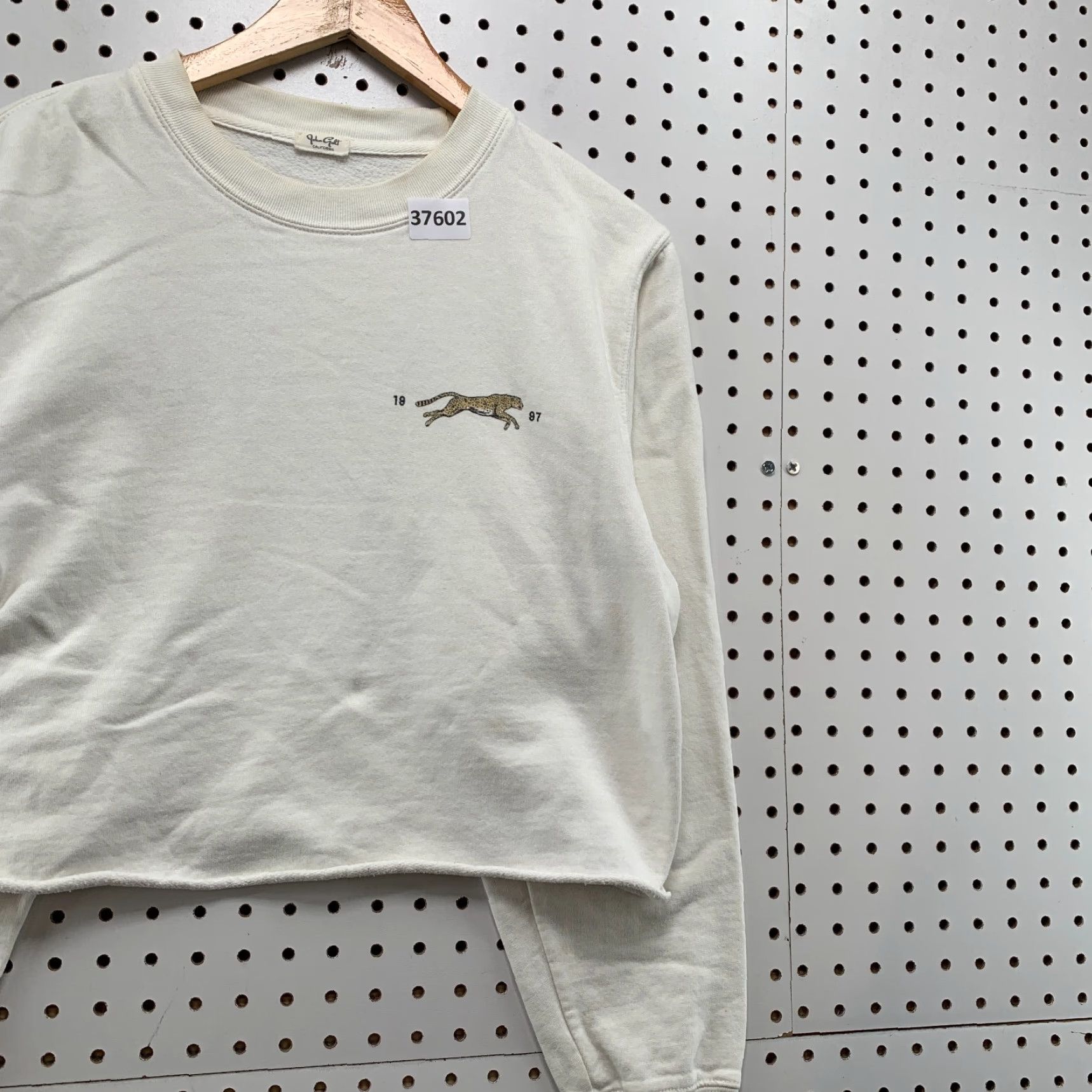 Vintage VINTAGE John Galt Brooklyn Bridge Motorcycle Crop Sweatshirt Womens One Size White Size ONE SIZE - 5 Thumbnail