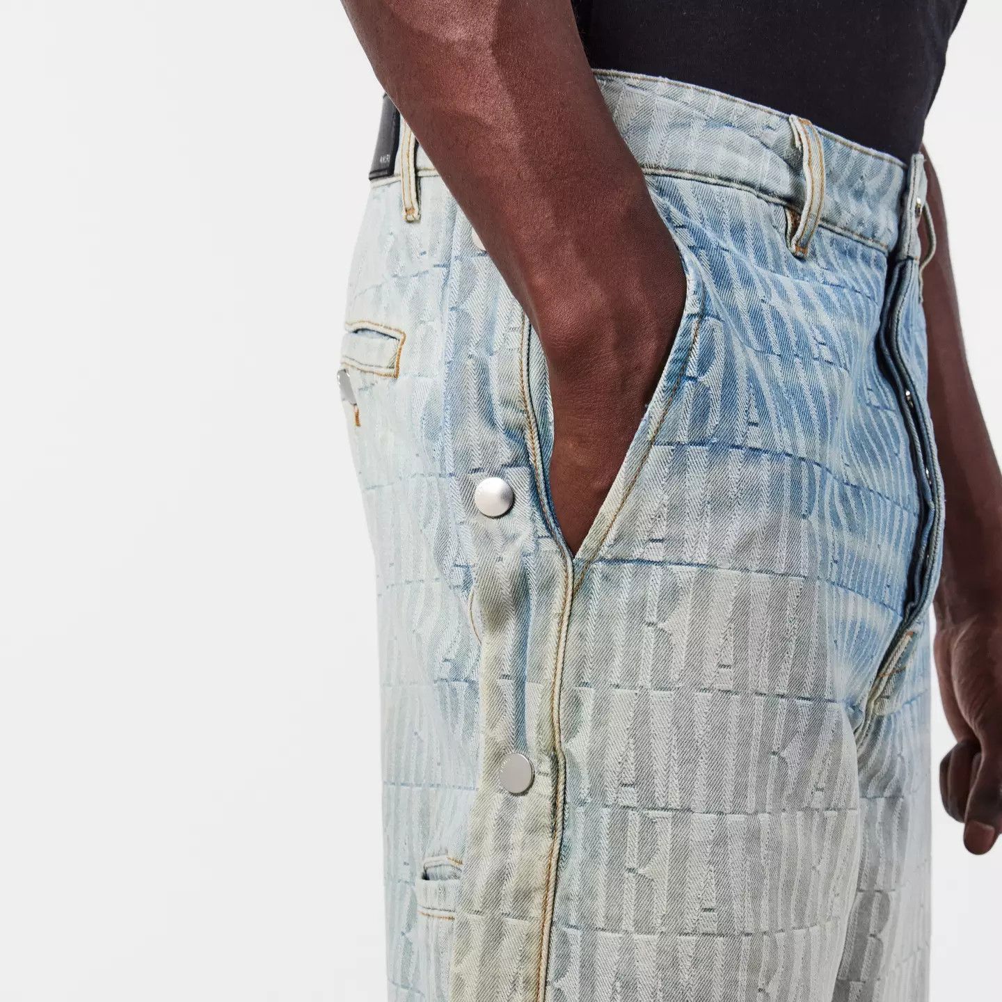 Amiri o1g2r1mq0426 Jacquard Denim Shorts in Multicolor Size US 34 / EU 50 - 5 Thumbnail