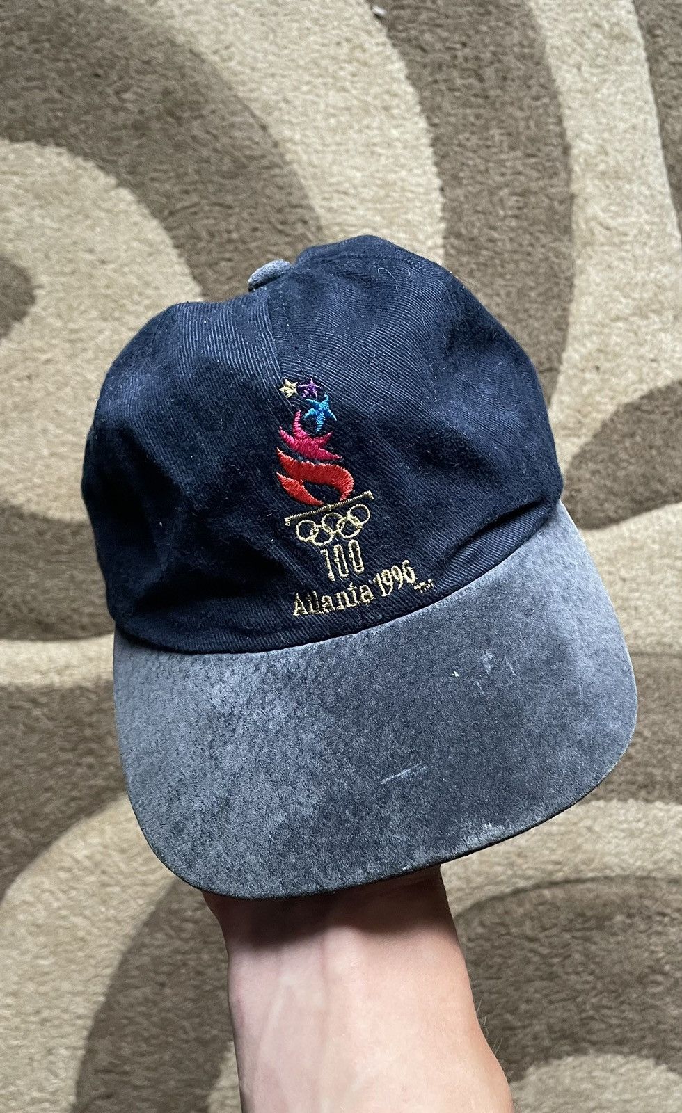 USA Olympics × Vintage Vintage Atlanta 1996 Olympics Games Genuine Suede Hat Cap Size ONE SIZE - 2 Thumbnail