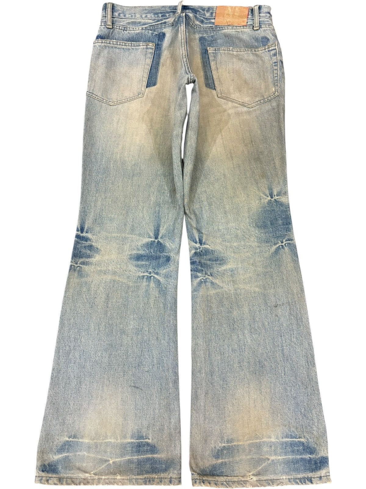 Tornado Mart Vintage Japanese Brand Rusty Wash Distress Flare Jeans Size US 34 / EU 50 - 2 Thumbnail