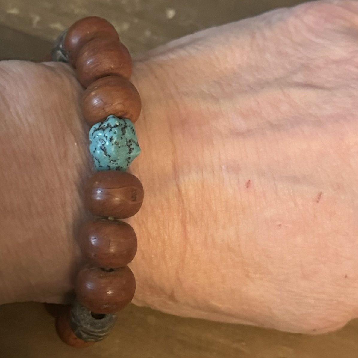 Other Turquoise and wooden bead adjustable bracelet Size ONE SIZE - 2 Thumbnail