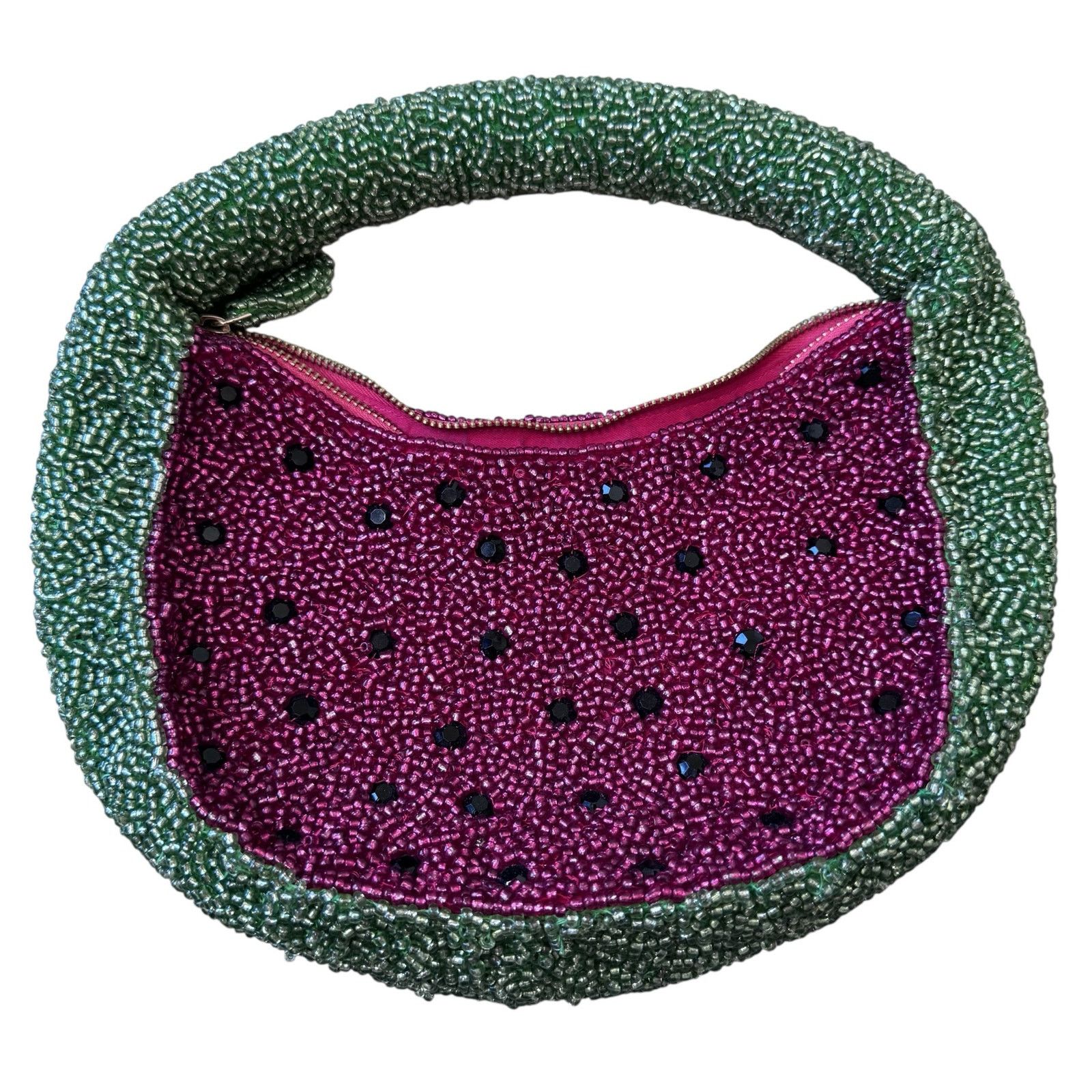 Anthropologie ANTHROPOLOGIE The Tate Beaded Bag: Fruit Edition Watermelon Size ONE SIZE - 8 Thumbnail
