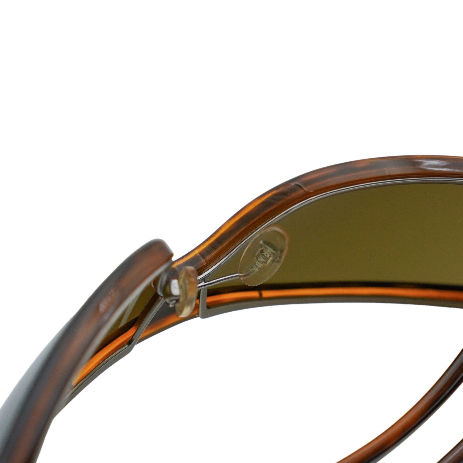 Prada Vintage Prada SPR 10D Tortoiseshell Shield Logo Sunglasses Size ONE SIZE - 8 Thumbnail