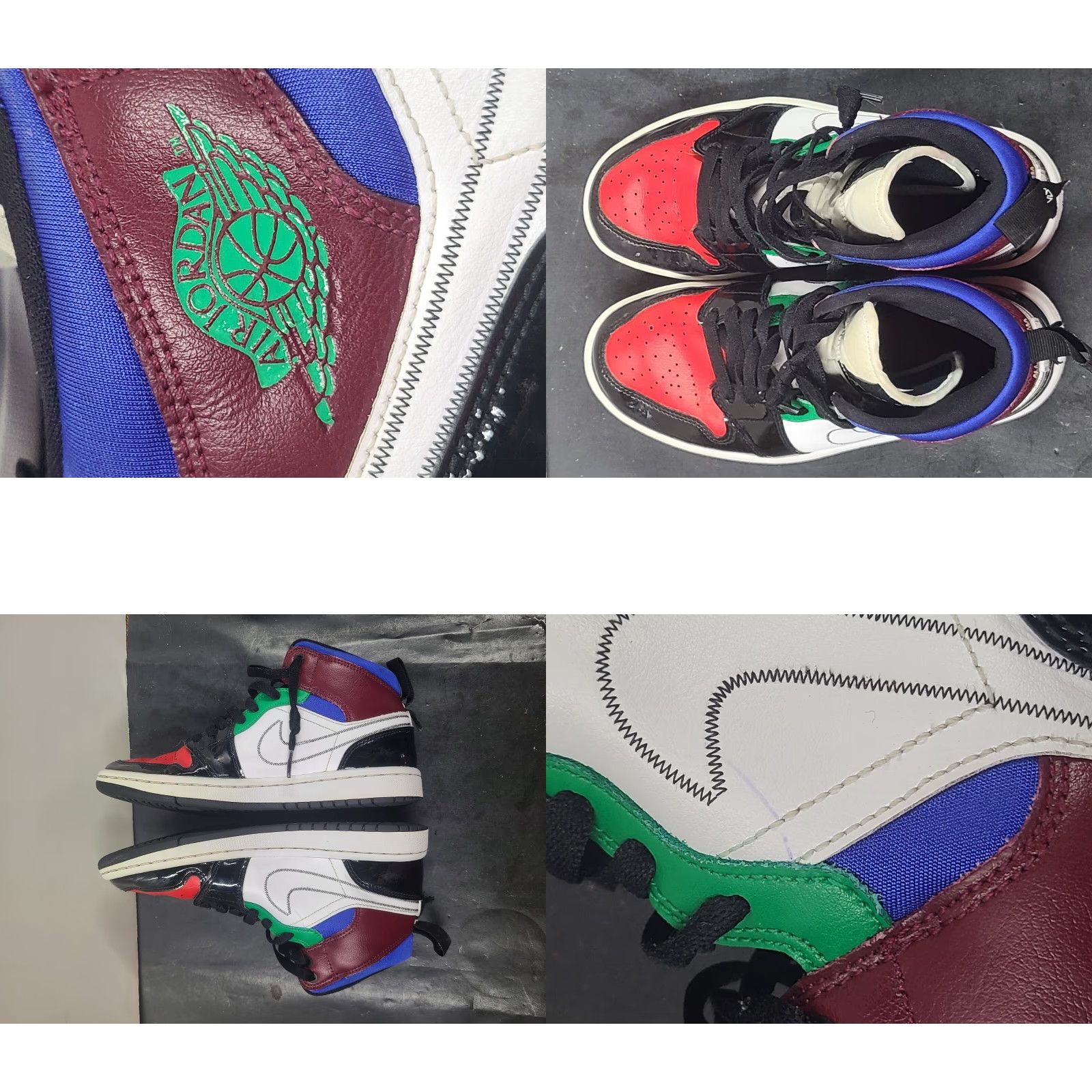 Jordan Brand Nike Air Jordan 1 Mid SE Black White University Red DB5454-001 Women's 7 Shoes Size US 7 / IT 37 - 8 Thumbnail