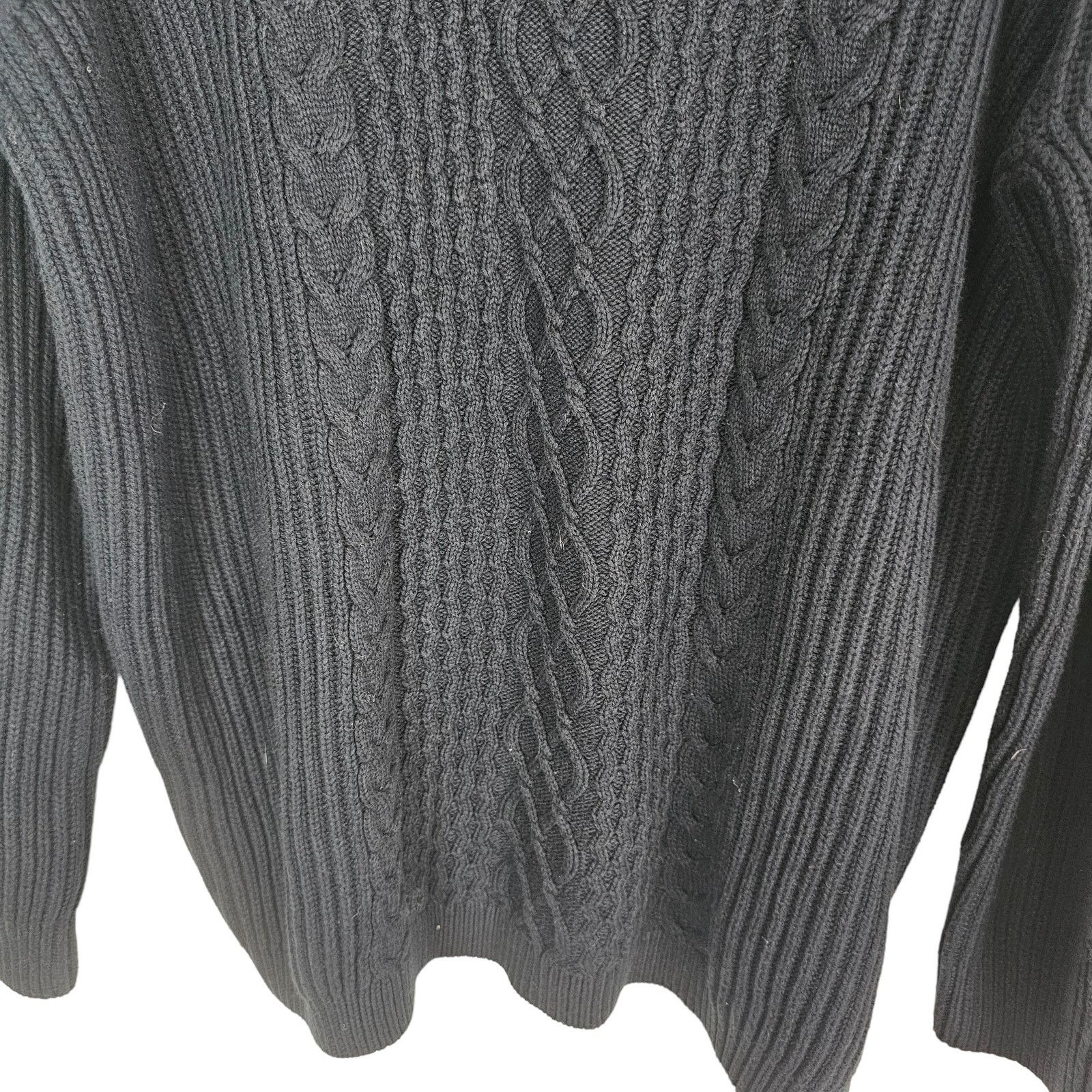 Tommy Hilfiger Tommy Hilfiger Womens Cate Fisherman Sweater Cable Knit Size L / US 10 / IT 46 - 3 Thumbnail
