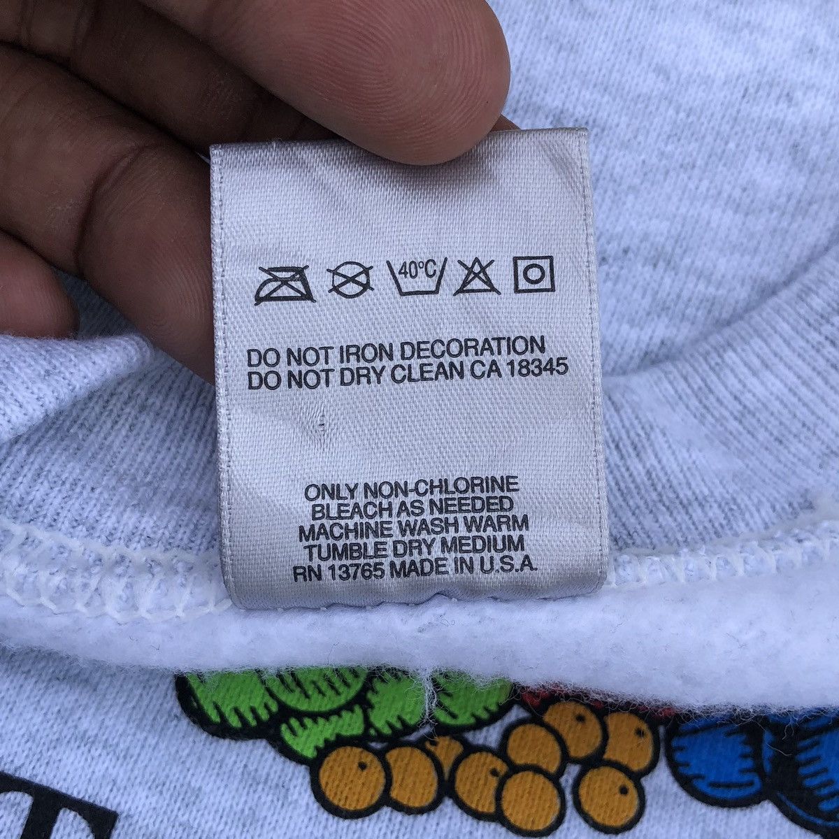 Fruit Of The Loom Vintage 90s Big Logo Fruit Of The Loom Sweatshirt Size US M / EU 48-50 / 2 - 12 Thumbnail