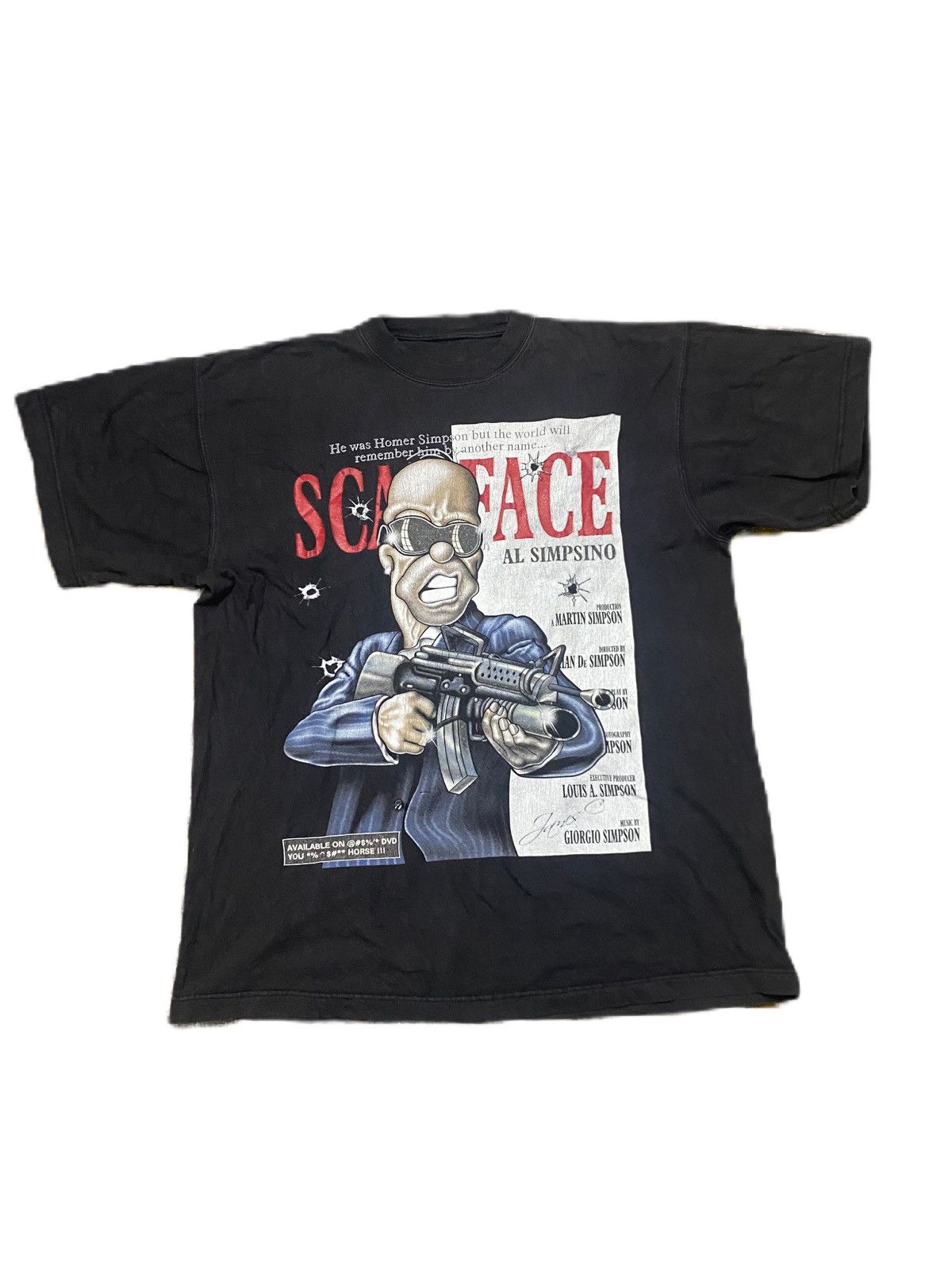 Vintage VINTAGE SCARFAE GENGSTER MOVIE RARE Size US L / EU 52-54 / 3 - 1 Thumbnail
