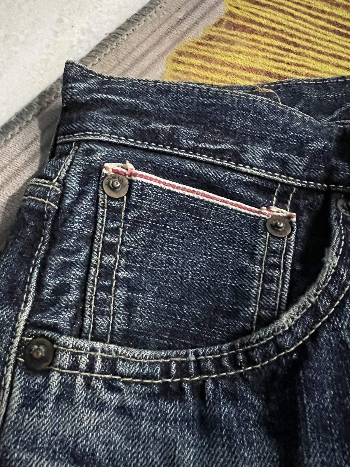 Edwin × If Six Was Nine VINTAGE EDWIN 505s REDLINE DISTRESSED JEANS Size US 29 - 7 Thumbnail