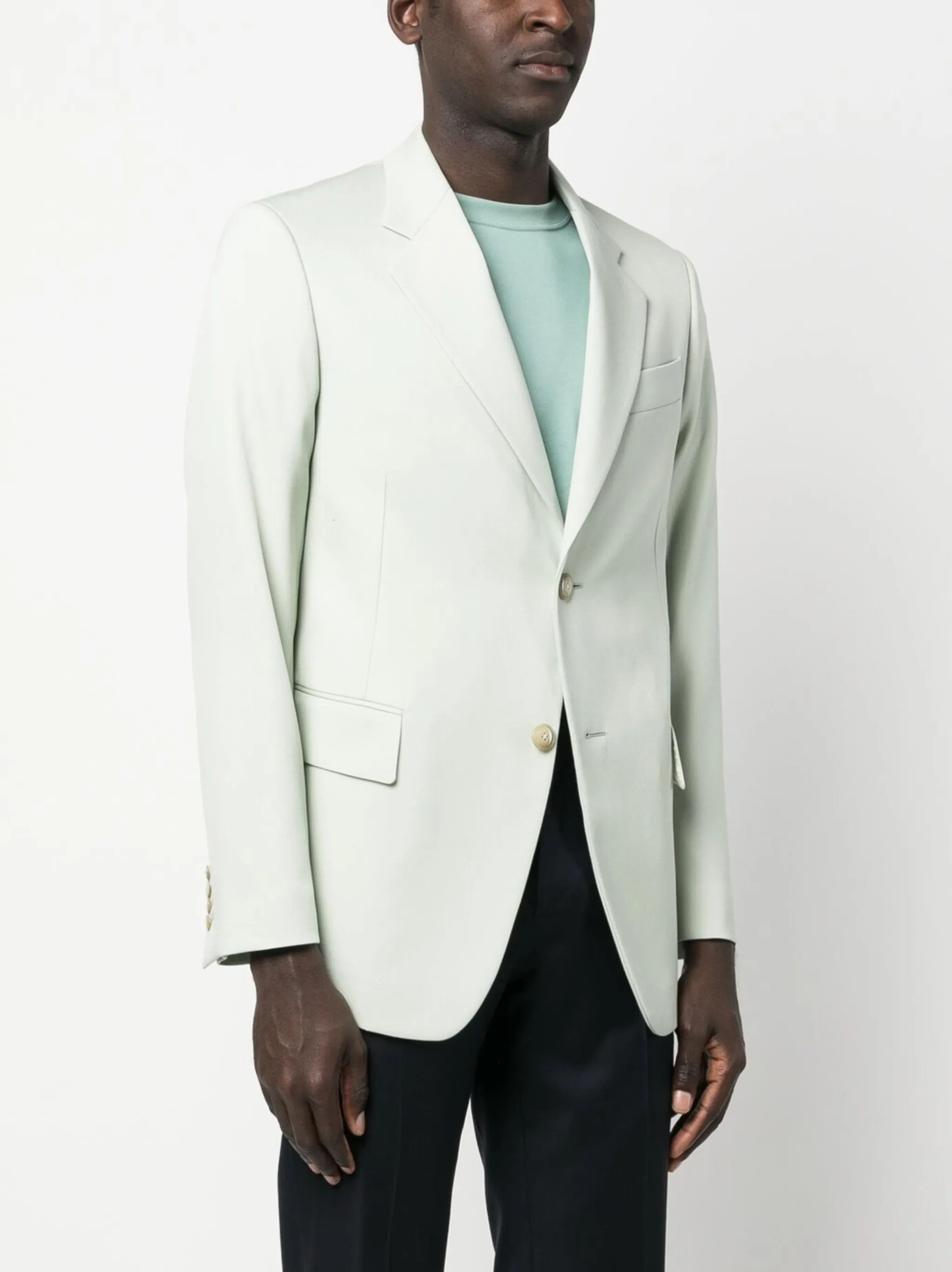 Lanvin o1y0225 Single-Breasted Blazer in Light Green Size US M / EU 48-50 / 2 - 2 Thumbnail