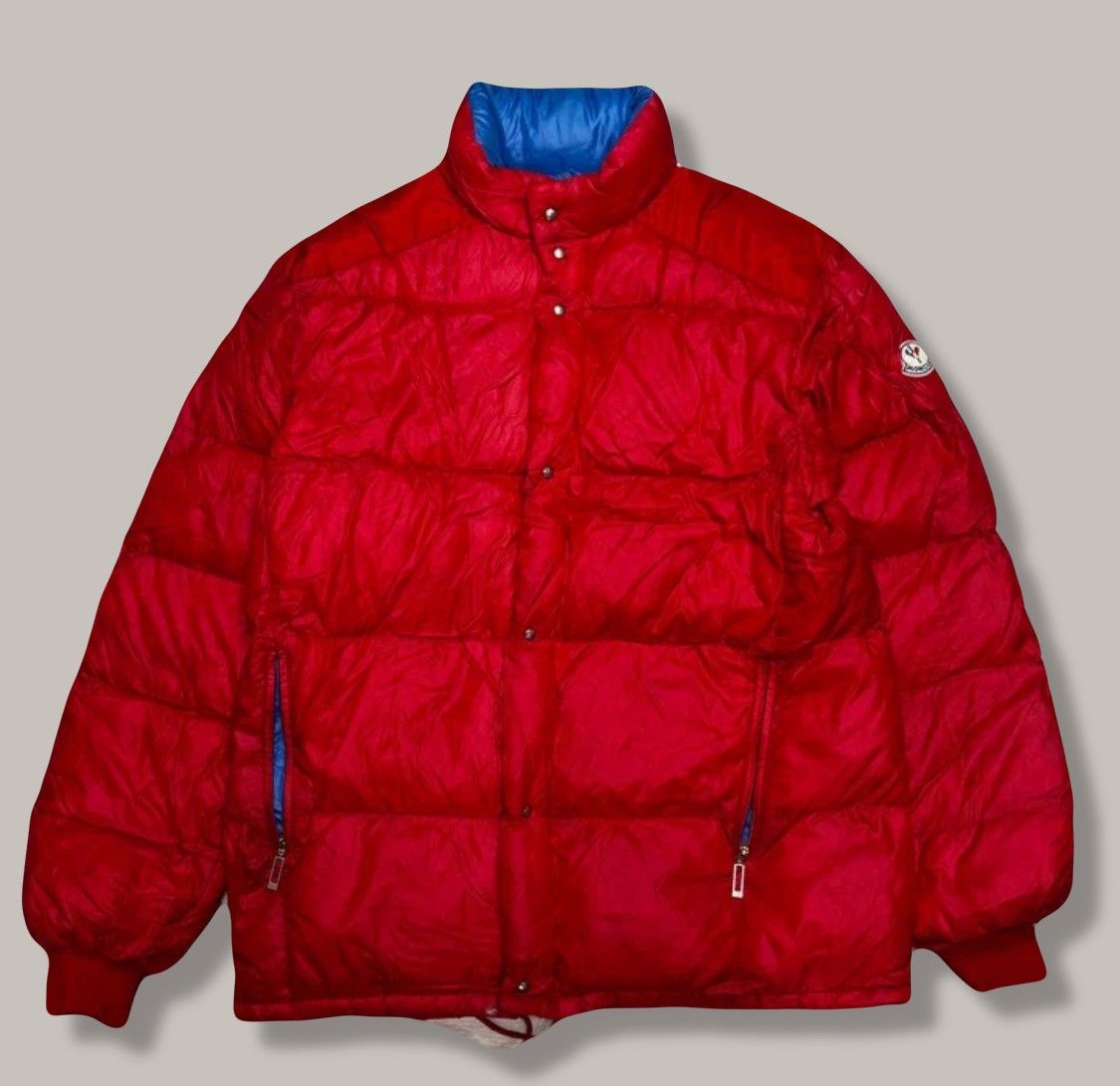 Moncler Vintage Moncler Grenoble Puffer Down Blue Red 80S Size US L / EU 52-54 / 3 - 1 Thumbnail