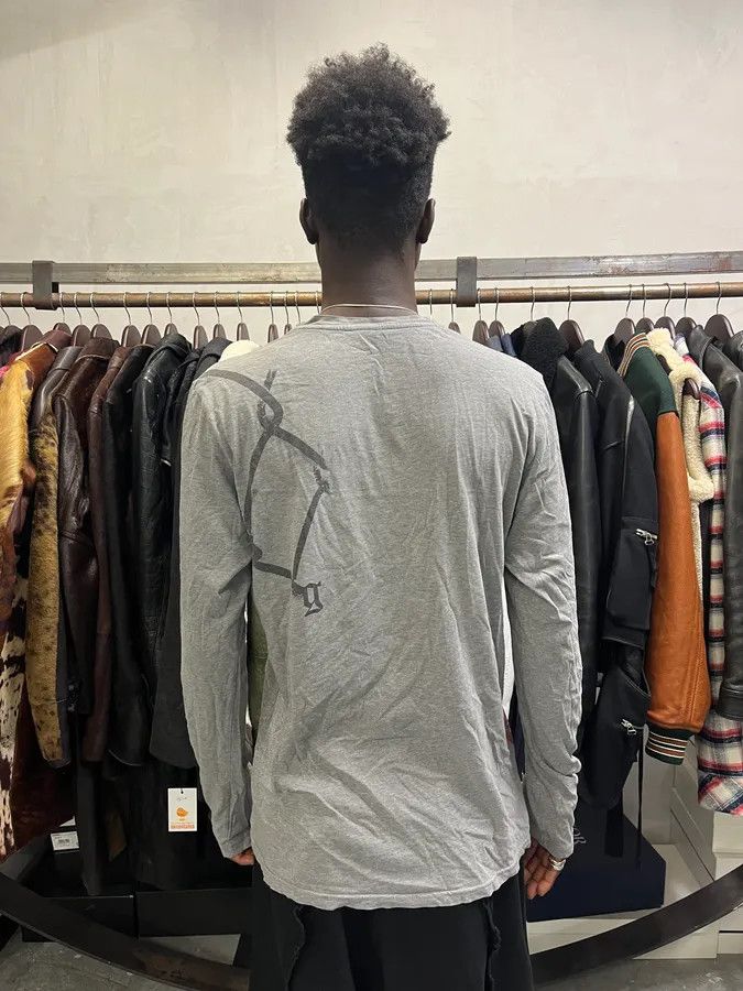 John Galliano 2010s John Galliano Grey Faith Cross Longsleeves Size US M / EU 48-50 / 2 - 3 Thumbnail