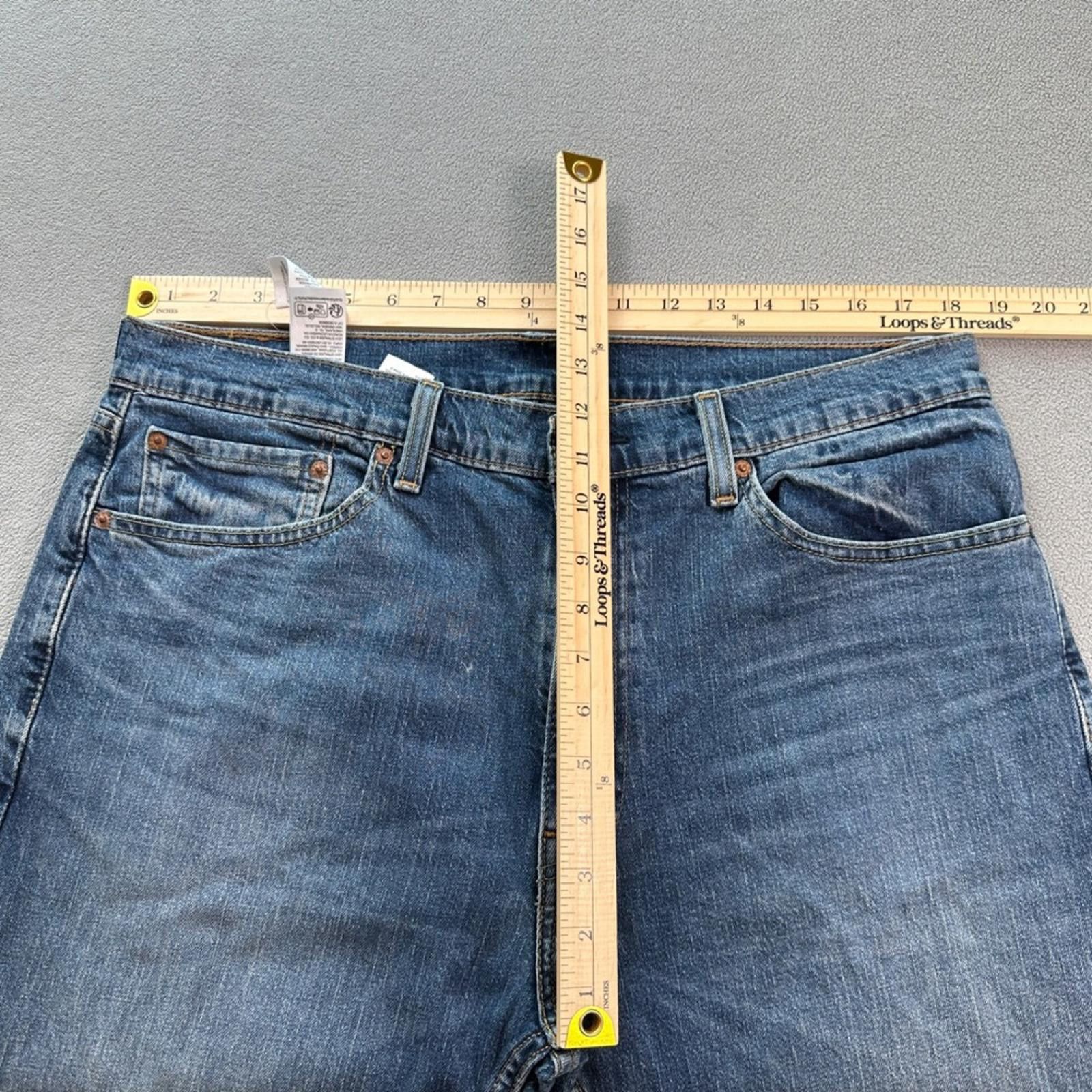 Levi's Levis 505 Jeans Regular Fit Mens 36x32 Blue Denim Straight Size US 36 / EU 52 - 3 Thumbnail