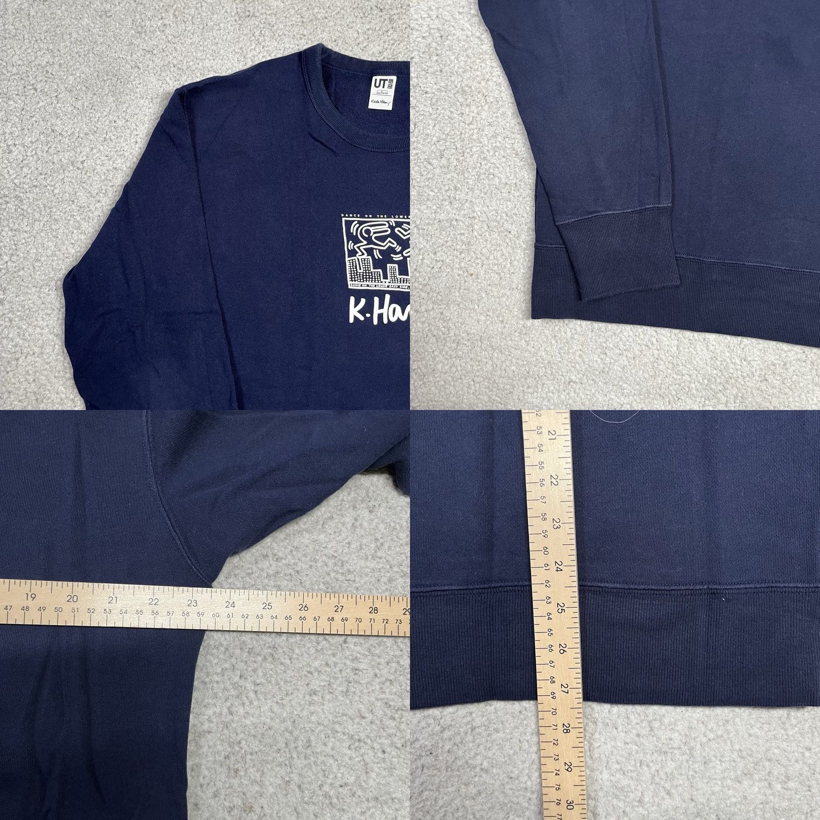 Uniqlo VINTAGE Keith Haring Sweatshirt Mens L Blue Graphic UNIQLO Crewneck 80s 90s Art Cartoon Dance Size US L / EU 52-54 / 3 - 8 Thumbnail