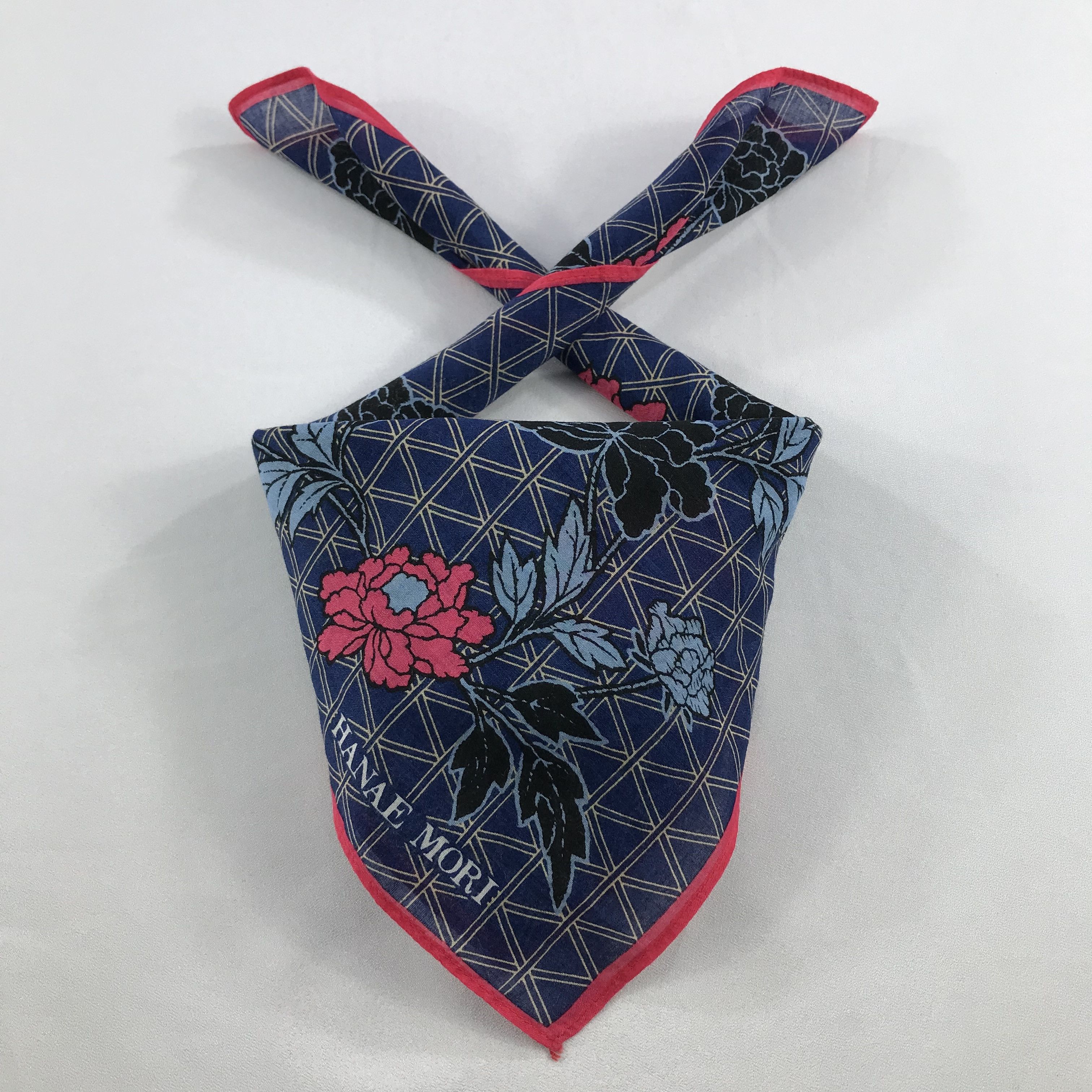 Hanae Mori × Vintage Hanae Mori Bandana / Handkerchief / Neckerchief - S2673 Size ONE SIZE - 3 Thumbnail