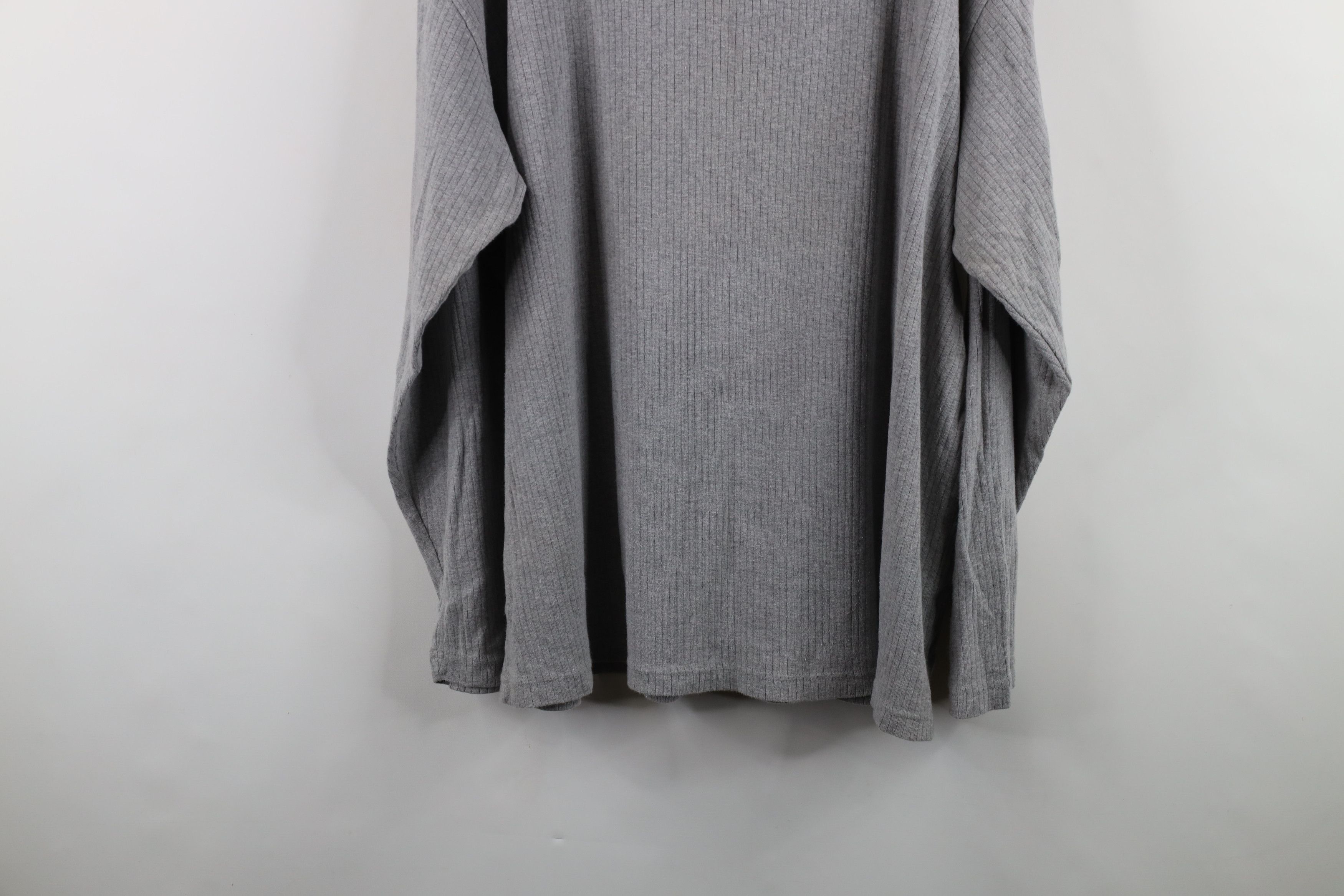 Vintage Vintage 90s Streetwear Ribbed Knit Long Sleeve T-Shirt Gray Size US XXL / EU 58 / 5 - 11 Thumbnail