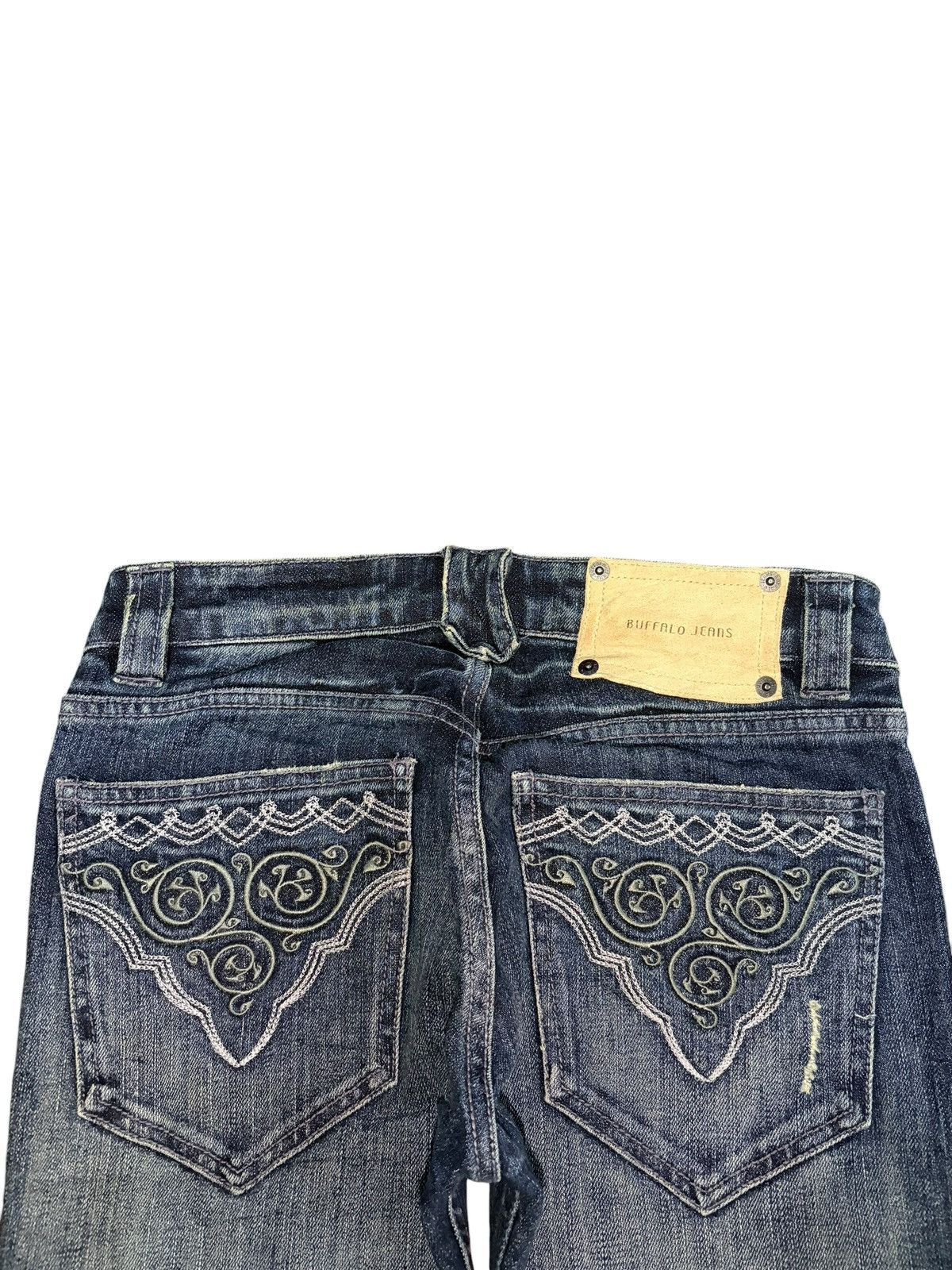 Hysteric Glamour Vintage Japanese Buffalo Distressed Low Rise Flare Jeans Size 27" / US 4 / IT 40 - 4 Thumbnail