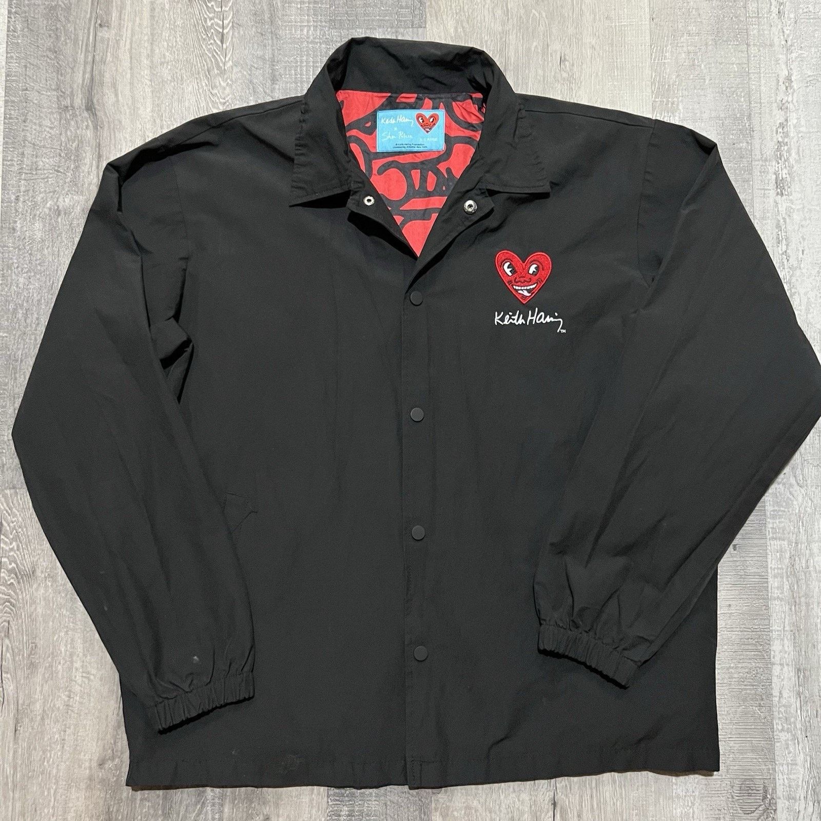 Keith Haring Keith Haring X Shoe Palace Coach Jacket Snap Up Heart Logo Size US XL / EU 56 / 4 - 1 Thumbnail