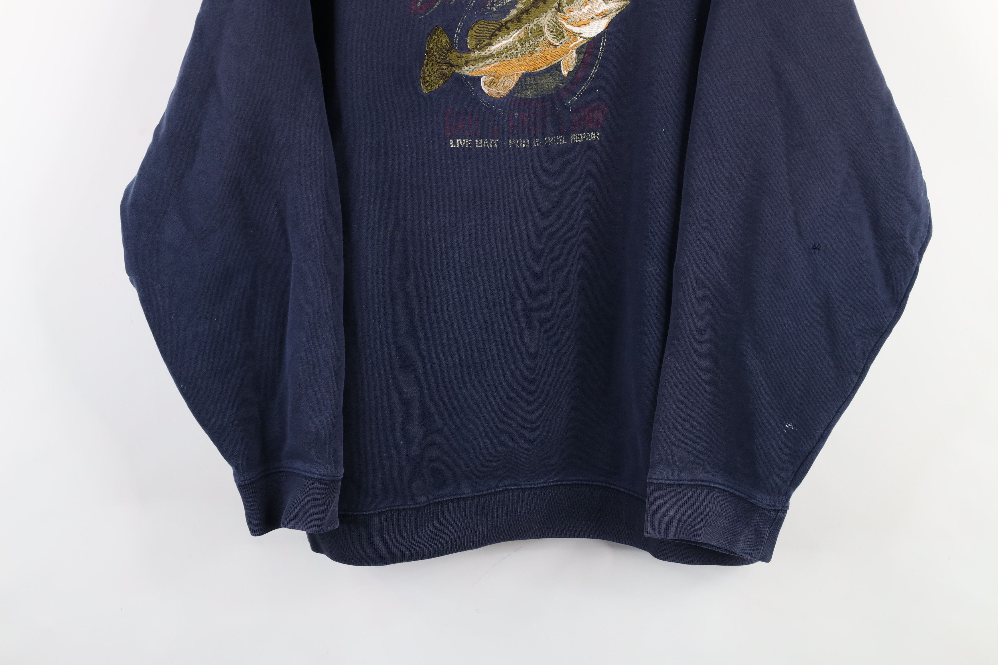 Vintage Vintage Streetwear Sun Faded Bass Fishing Sweatshirt Blue Size US L / EU 52-54 / 3 - 3 Thumbnail