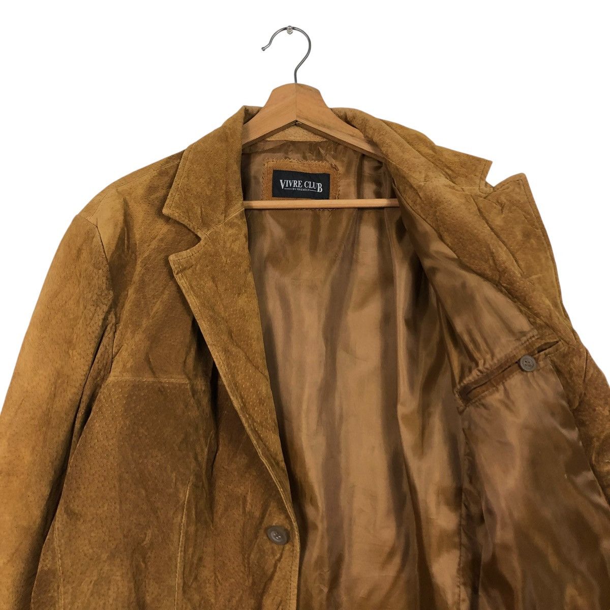 Japanese Brand 🔥VINTAGE GENUINE LEATHER JACKET VIVRE CLUB ISSEY MIYAKE Size US M / EU 48-50 / 2 - 14 Thumbnail