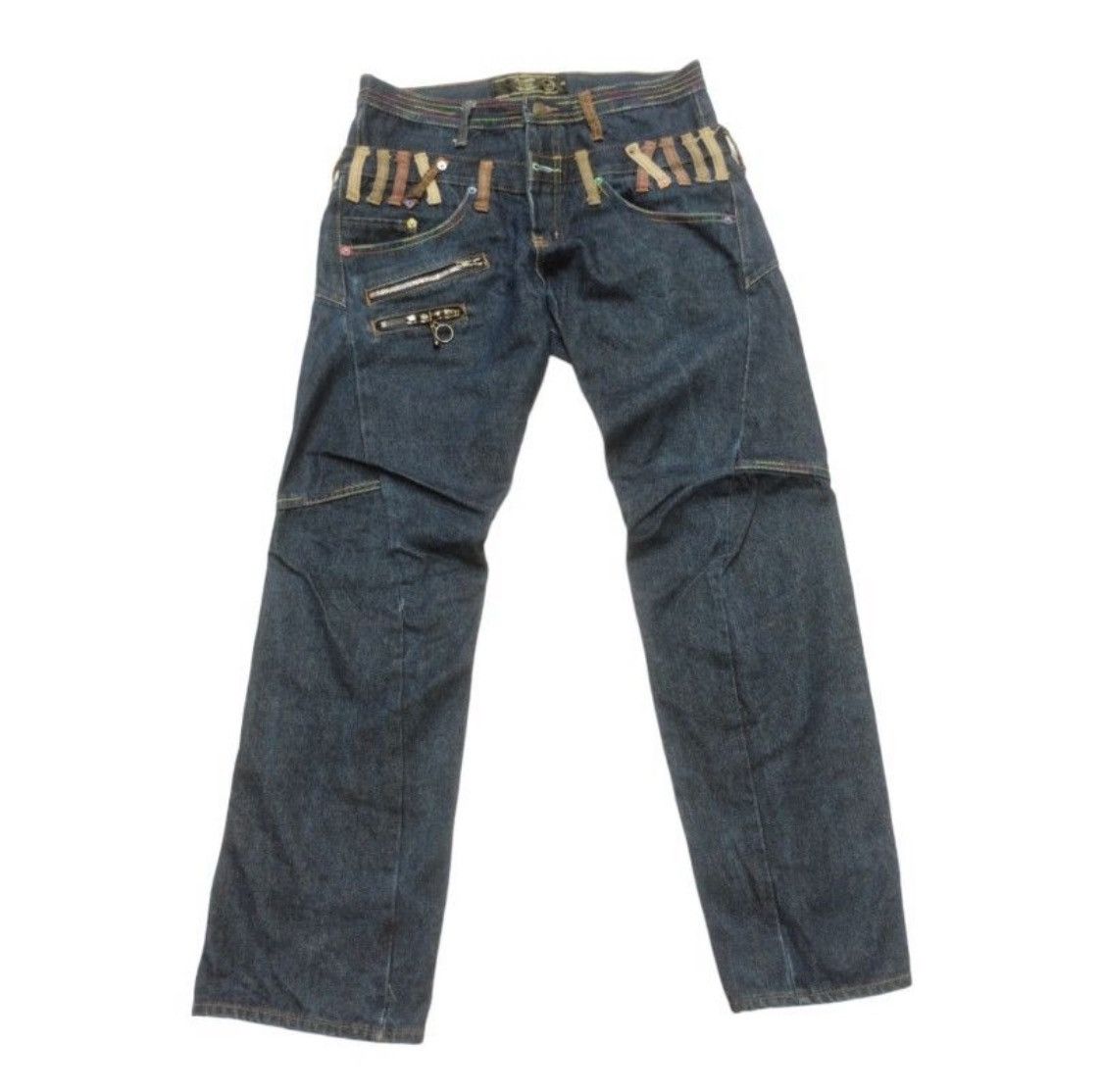 image of If Six Was Nine x Le Grande Bleu L G B - Breathmint Double Waist Denim Pants in Indigo (Size 33)