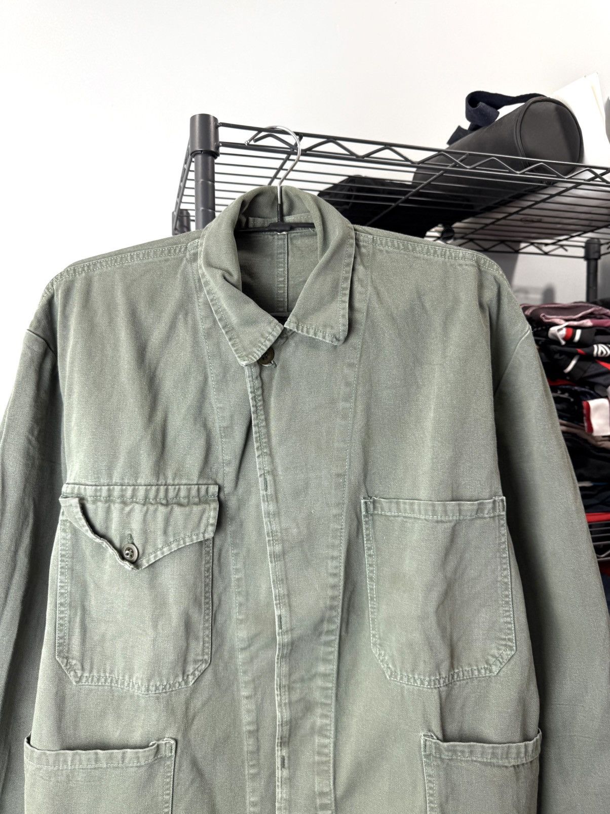 Vintage Rare! 70’s Vintage France Work Jacket Military Size US L / EU 52-54 / 3 - 3 Thumbnail