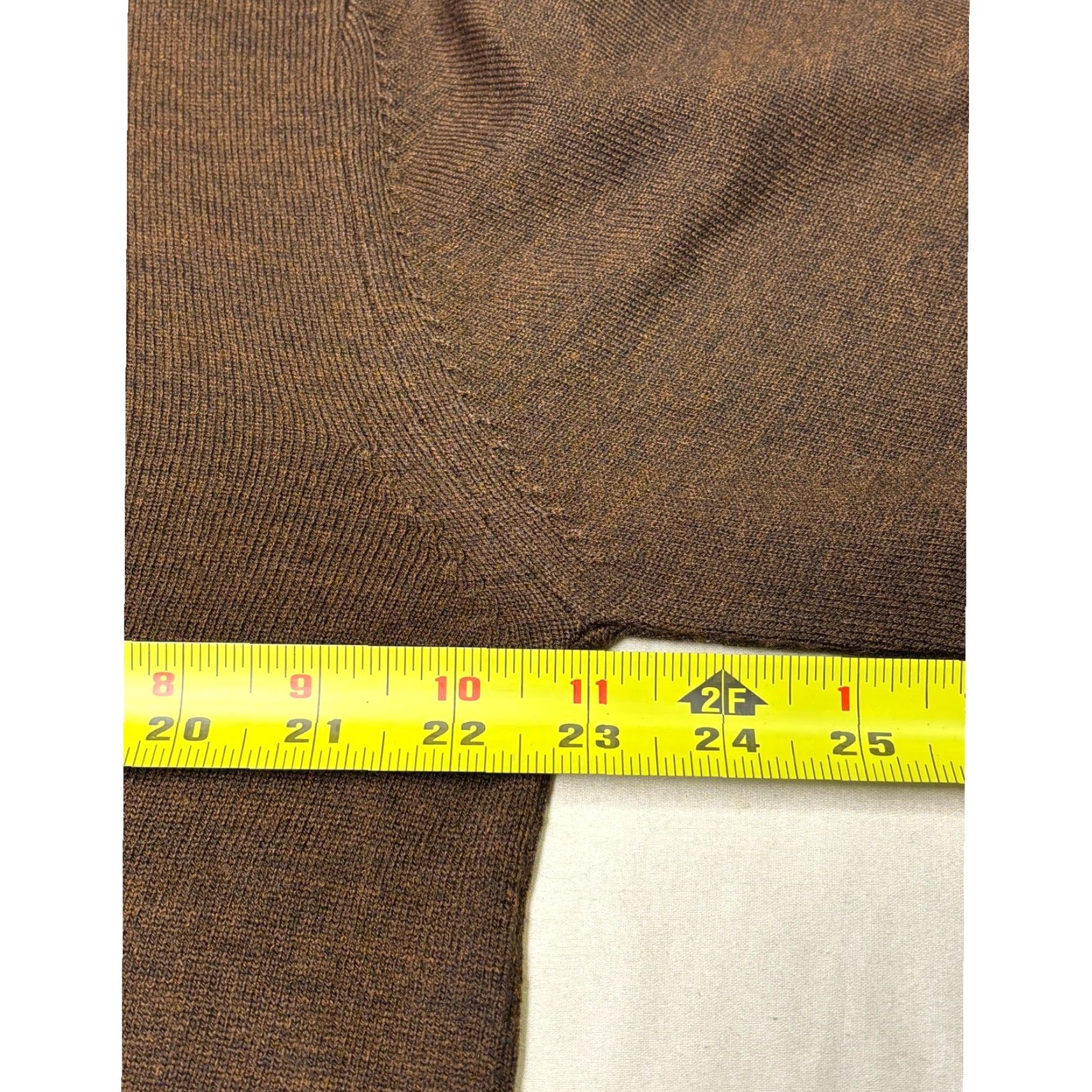 Vintage Oswal Sudhir Knit Wool Blend Long Sleeve Polo Sweater Men Size L Brown Collar Pocket Pullover Regular Fit Mens Size US L / EU 52-54 / 3 - 6 Thumbnail