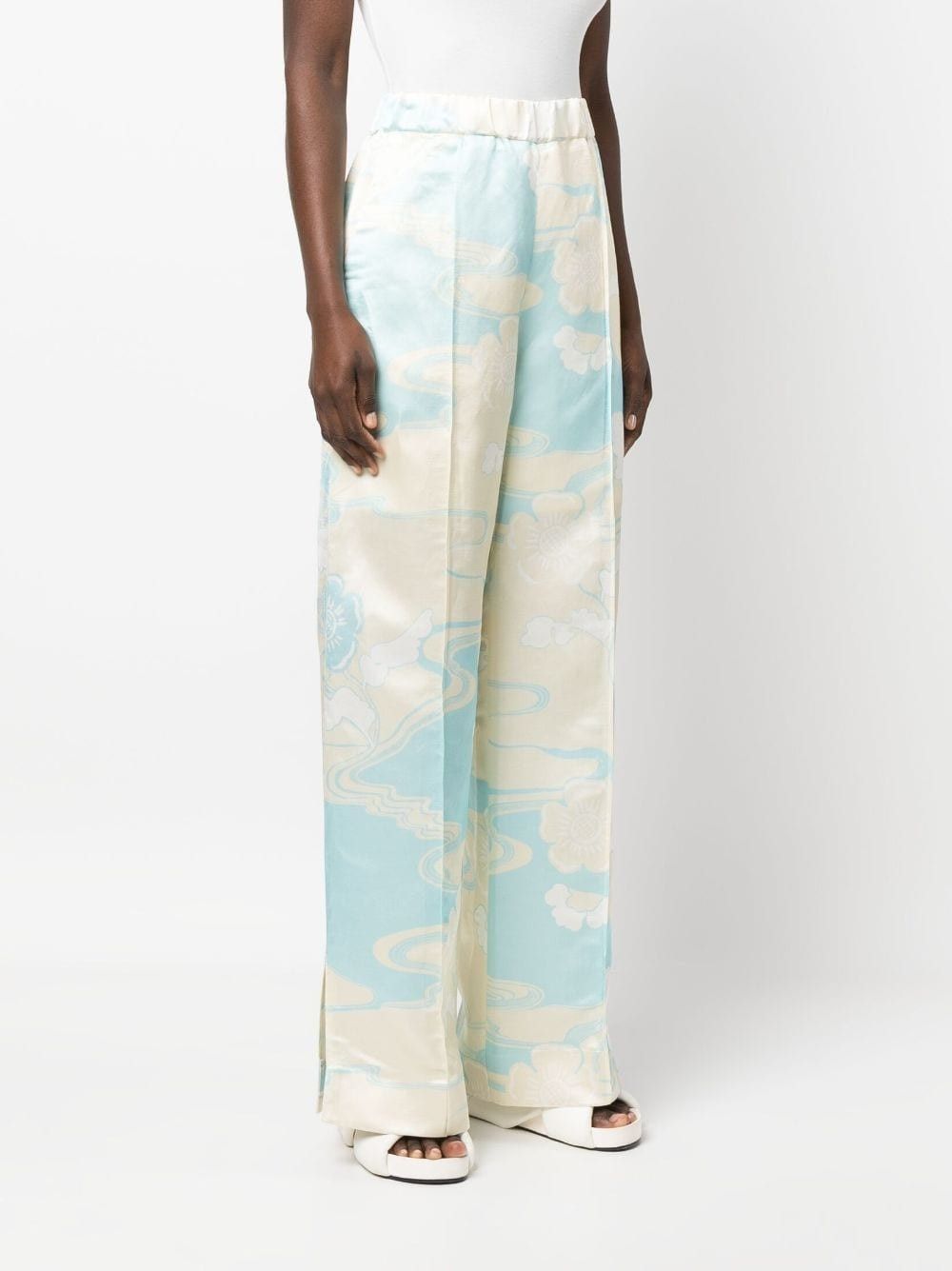 Jil Sander o1y1025 Sweatpant in Sky Blue/White Size 30" / US 8 / IT 44 - 2 Thumbnail