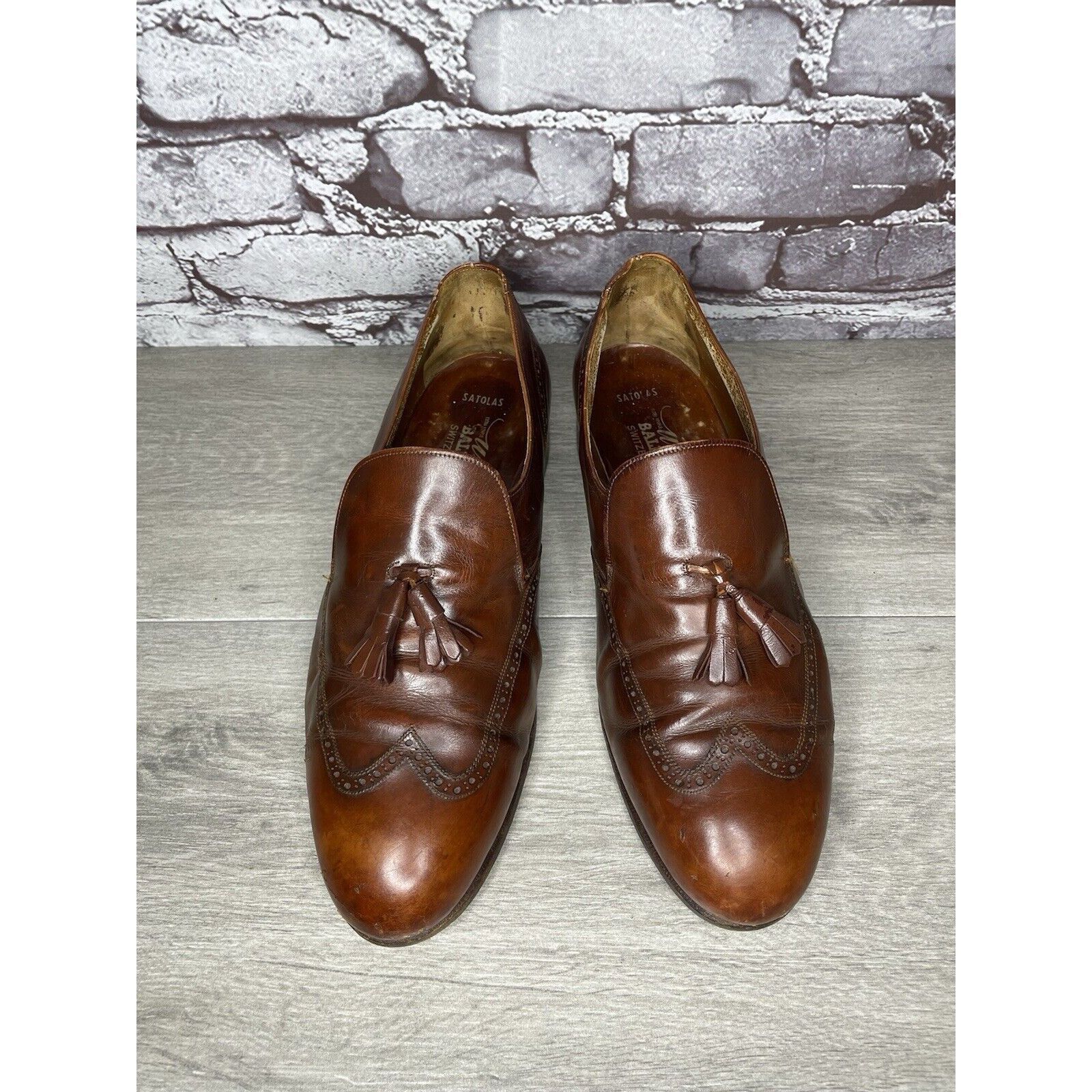 Bally Bally Satolas Brown Leather Wingtip Tassel Loafer Dress Shoe Size US 10 / EU 43 - 17 Thumbnail