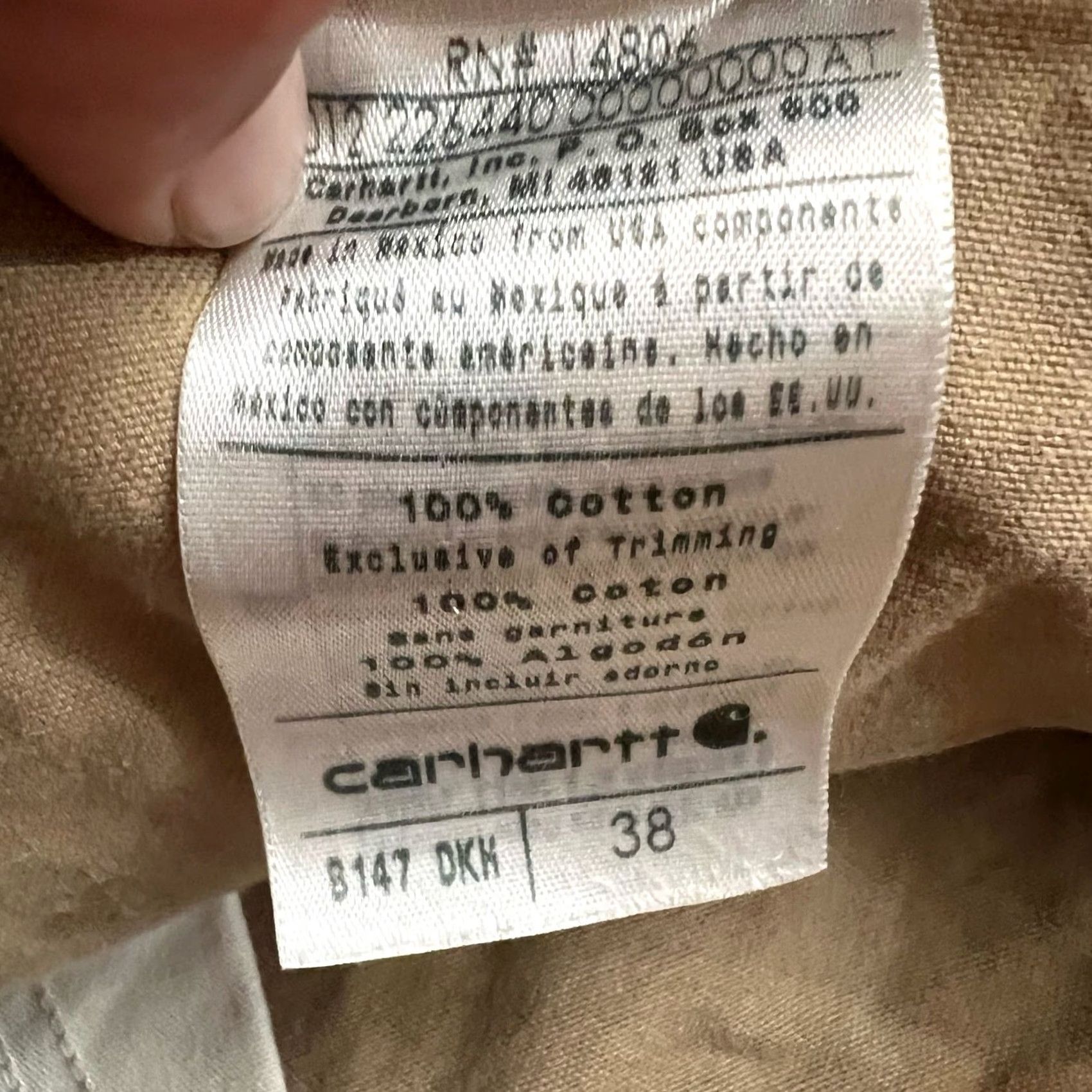 Carhartt Carhartt Shorts Mens 38 Beige Original Fit Carpenter Work Gorpcore B147 Tan X9.5 Size US 38 / EU 54 - 5 Thumbnail
