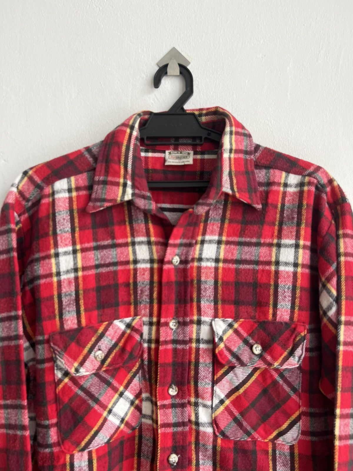 FiveBrother Vintage 1980s Five Brother Shadow Plaid Heavy Flannel Shirt Size US L / EU 52-54 / 3 - 2 Thumbnail
