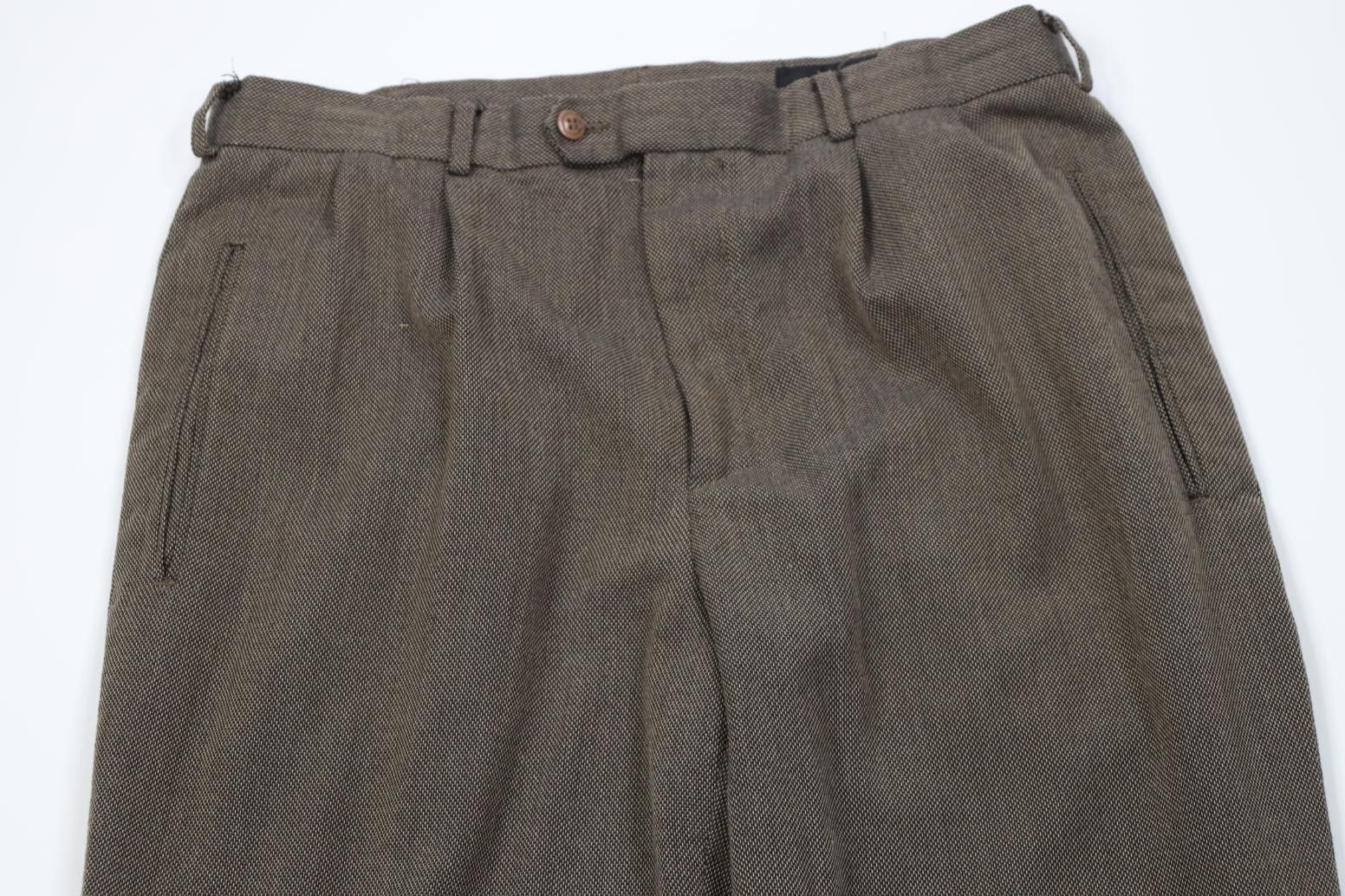 Vintage Vintage 90s Streetwear Gabardine Knit Wide Leg Chino Pants Size US 34 / EU 50 - 2 Thumbnail