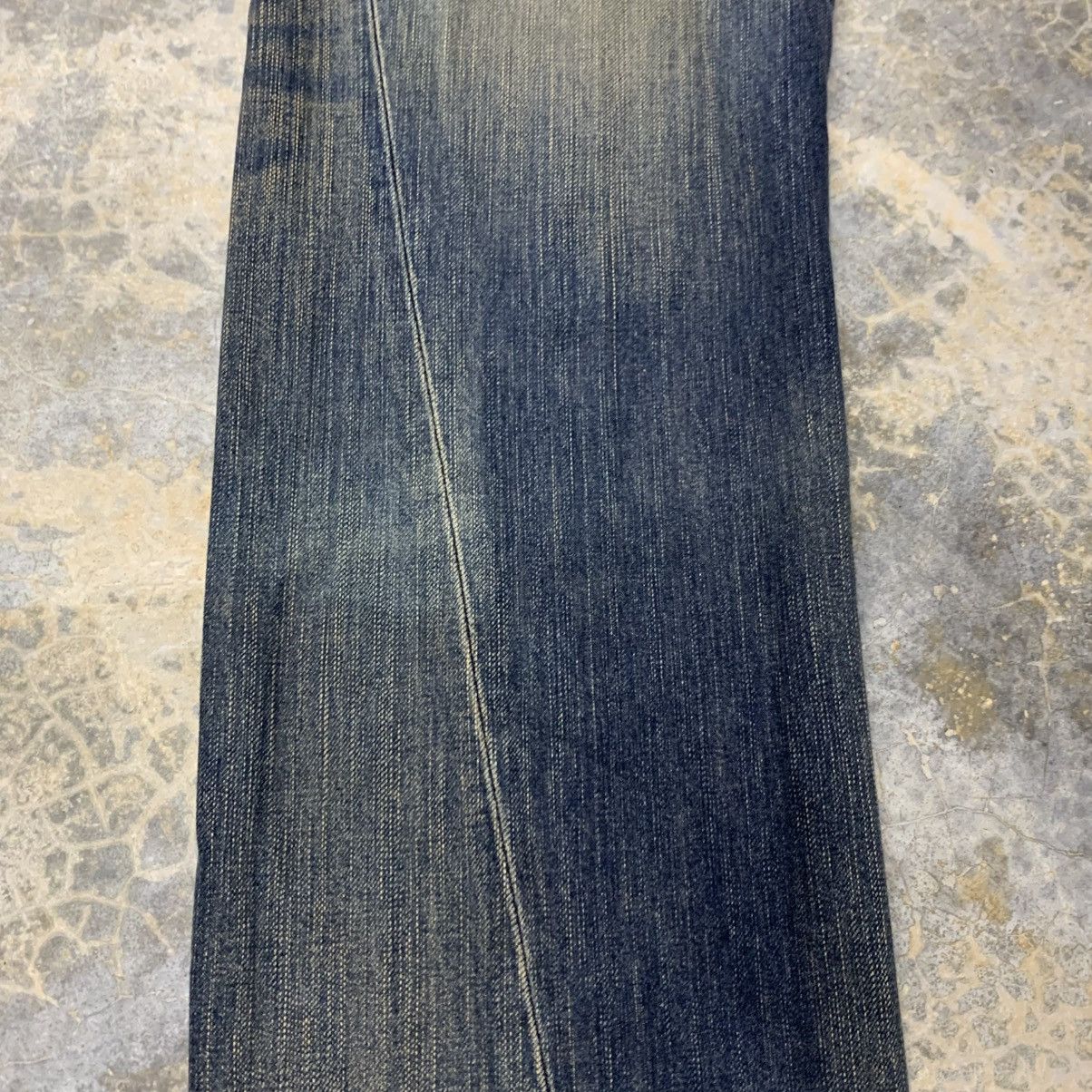 Edwin × If Six Was Nine × Japanese Brand Vintage Edwin Blue Trip Clawmark Twisted Leg Jean Size US 33 - 8 Thumbnail