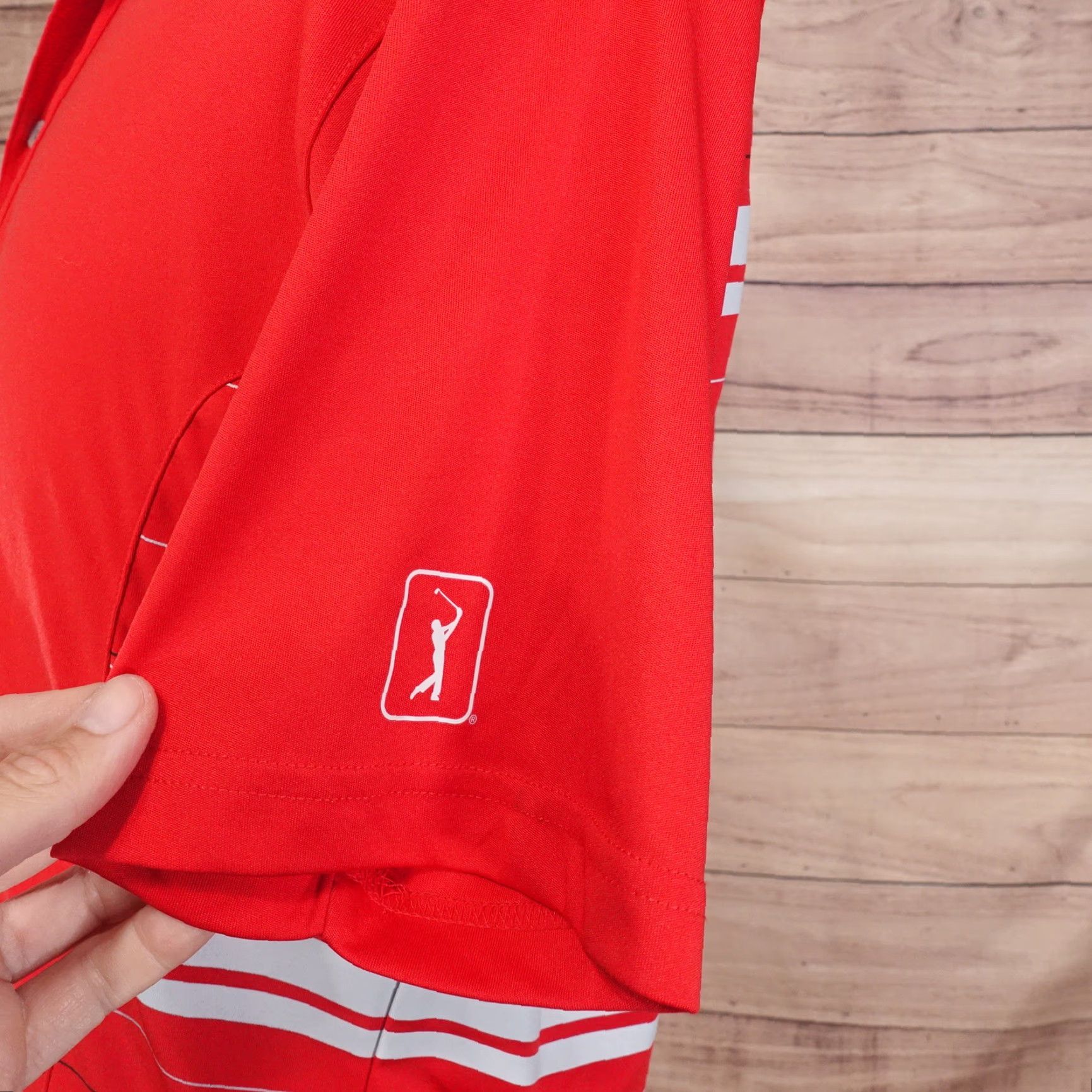 PGA Tour POLO PGA TOUR PRO SERIES ATHLETIC FIT RED GOLF MENS SIZE L LARGE Size US L / EU 52-54 / 3 - 6 Thumbnail