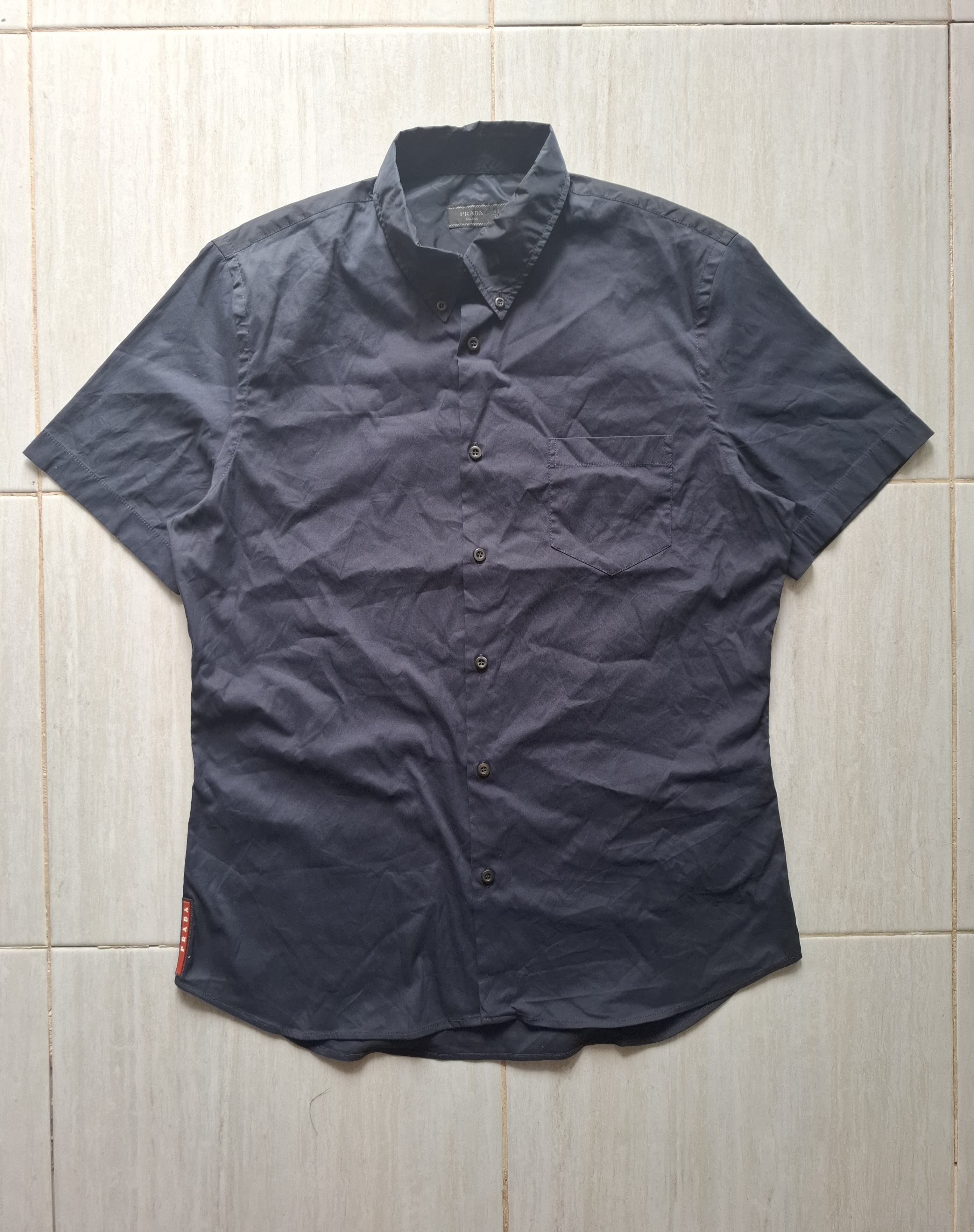 Prada Prada blue navy button up shirt Size US S / EU 44-46 / 1 - 9 Thumbnail