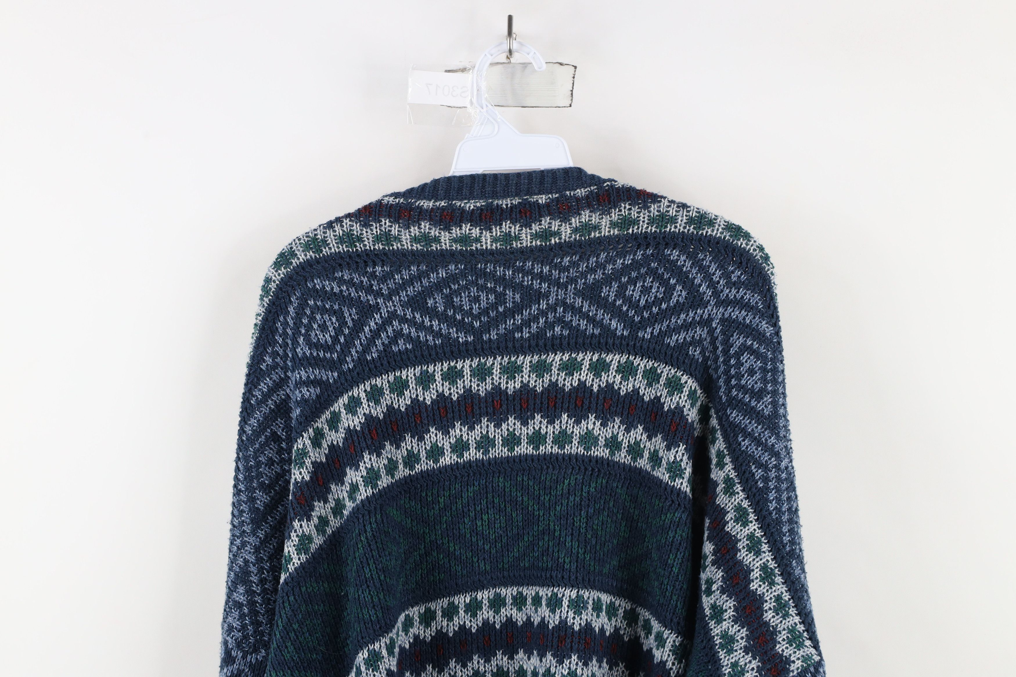 Vintage Vintage 90s Coogi Style Fair Isle Knit Cardigan Sweater USA Size US XL / EU 56 / 4 - 10 Thumbnail